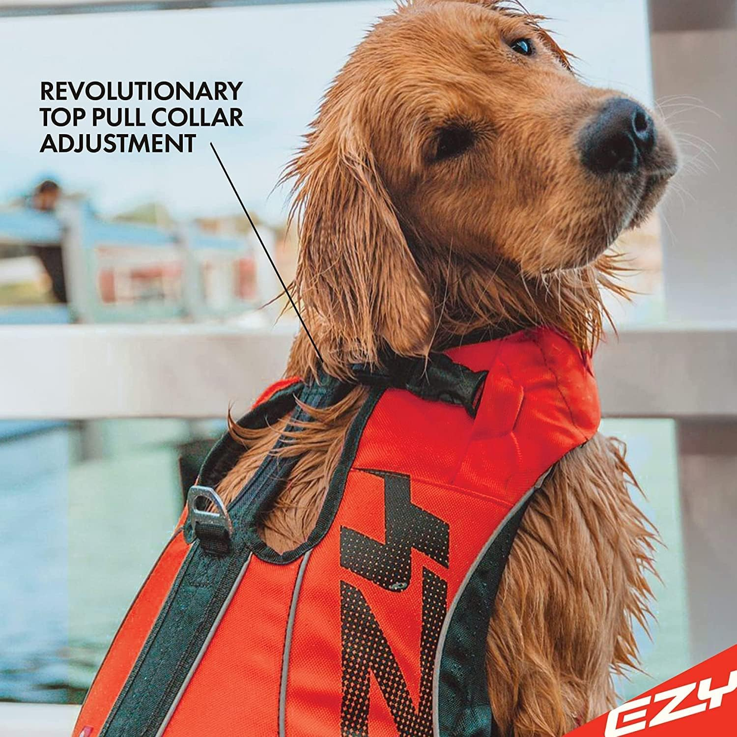 Ezydog DFD X2 Boost - Dog Life Jacket, Premium Float Vest for Dogs, Streamline, Ergonomic Swimming Aid, Reflective, Easy to Fit, Fits All Dog Breeds (S, Yellow)