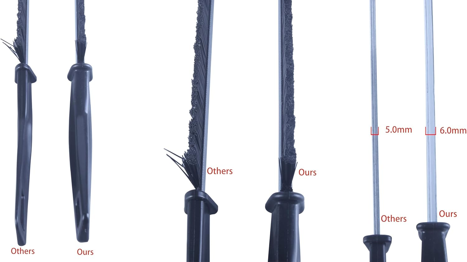 KONMAY 6 Pieces Hard Bristle Corner Cleaning Brush - Joint Cleaner Bathroom, Joint and Gap Cleaning Brush, Crevice Brushes for Tiles, Bathroom, Kitchen, Household, Window Frame, Shower Cubicles And image number 3