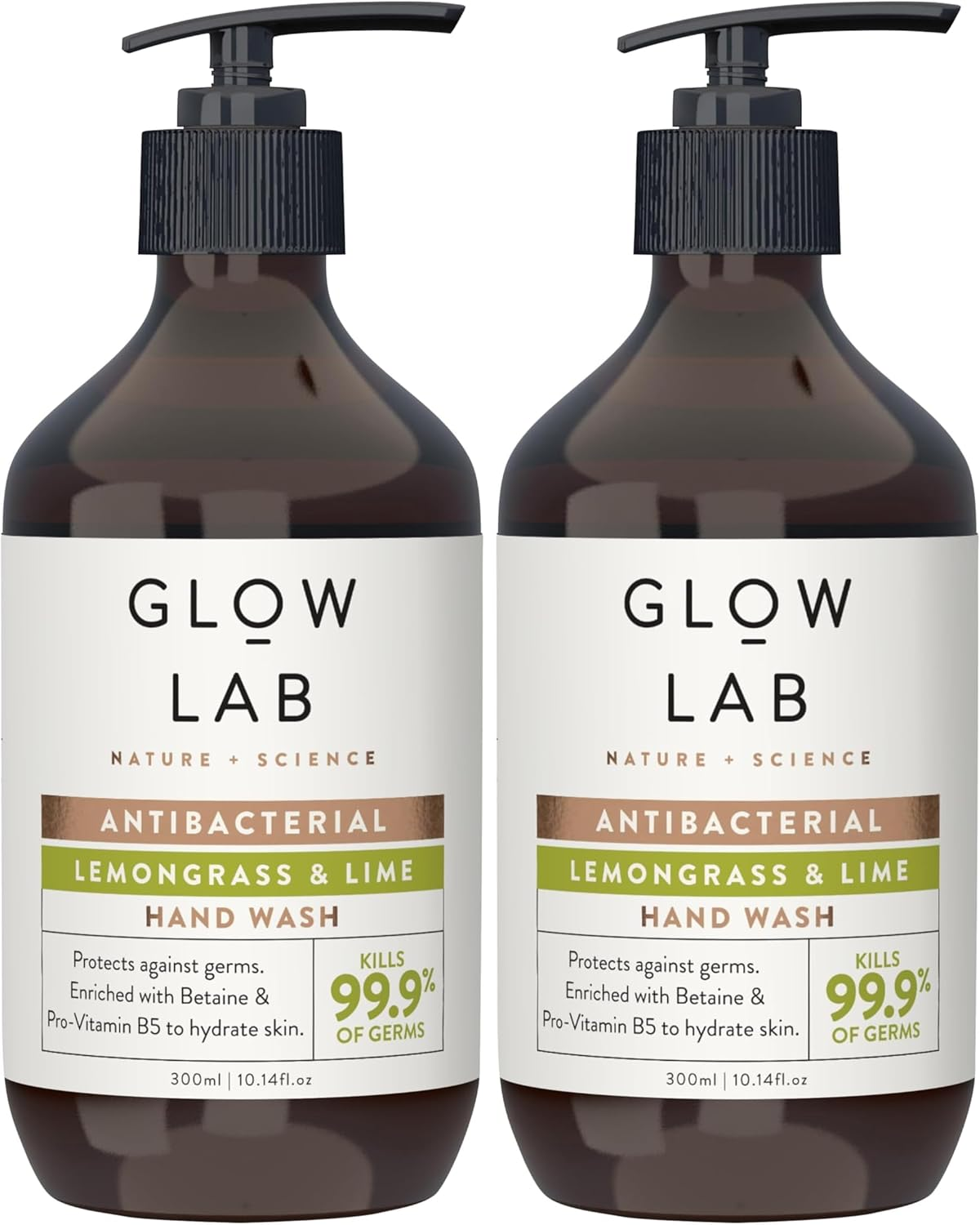 Glow Lab Lemongrass and Lime Anti-Bacterial Hand Wash 300 Ml