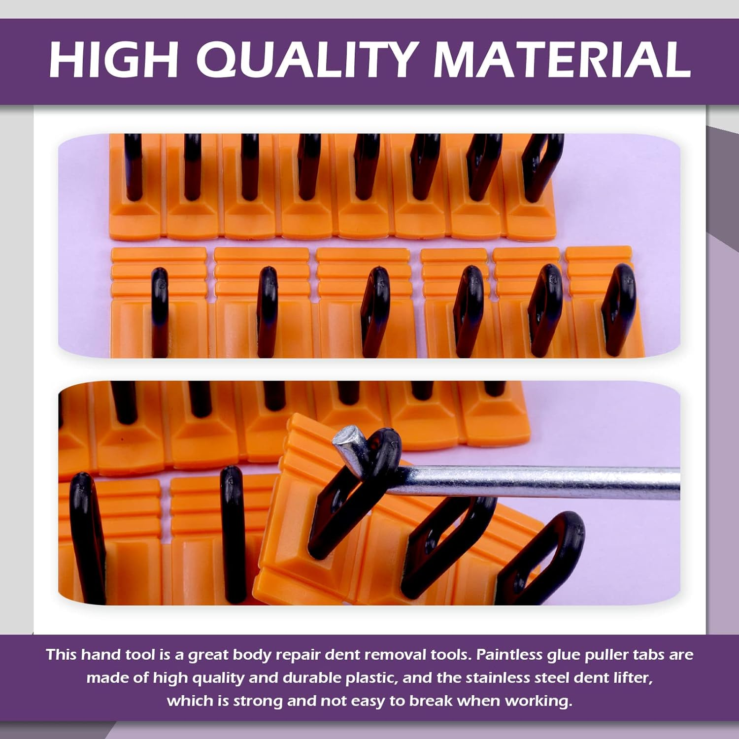 Swpeet 28Pcs Dent Repair Tool, Car Dent Repair Tools Heavy Duty Dent Puller Kit with Dent Removal Glue Sticks, Mini Hot Glue Sticks and Lifter Yellow Glue Tabs Powerful Body Repair Dent Remover Tool image number 1