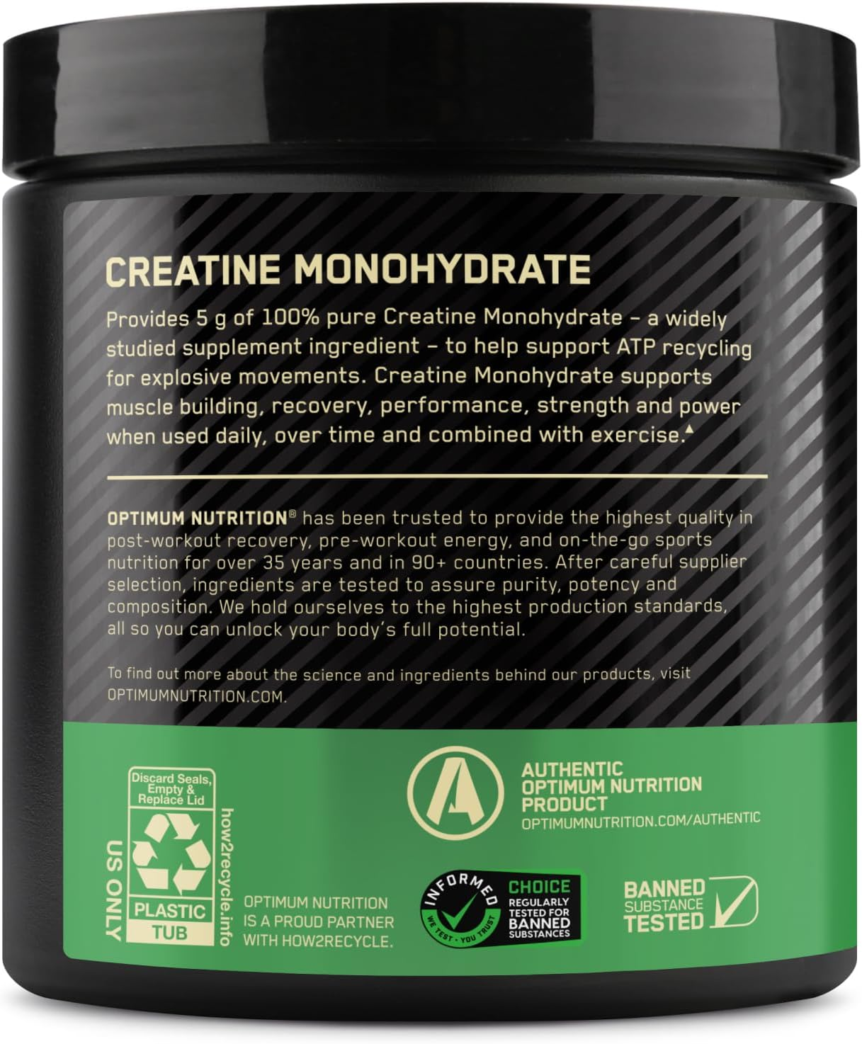 Optimum Nutrition Micronised Creatine Blueberry Lemonade Powder 360 G image number 4