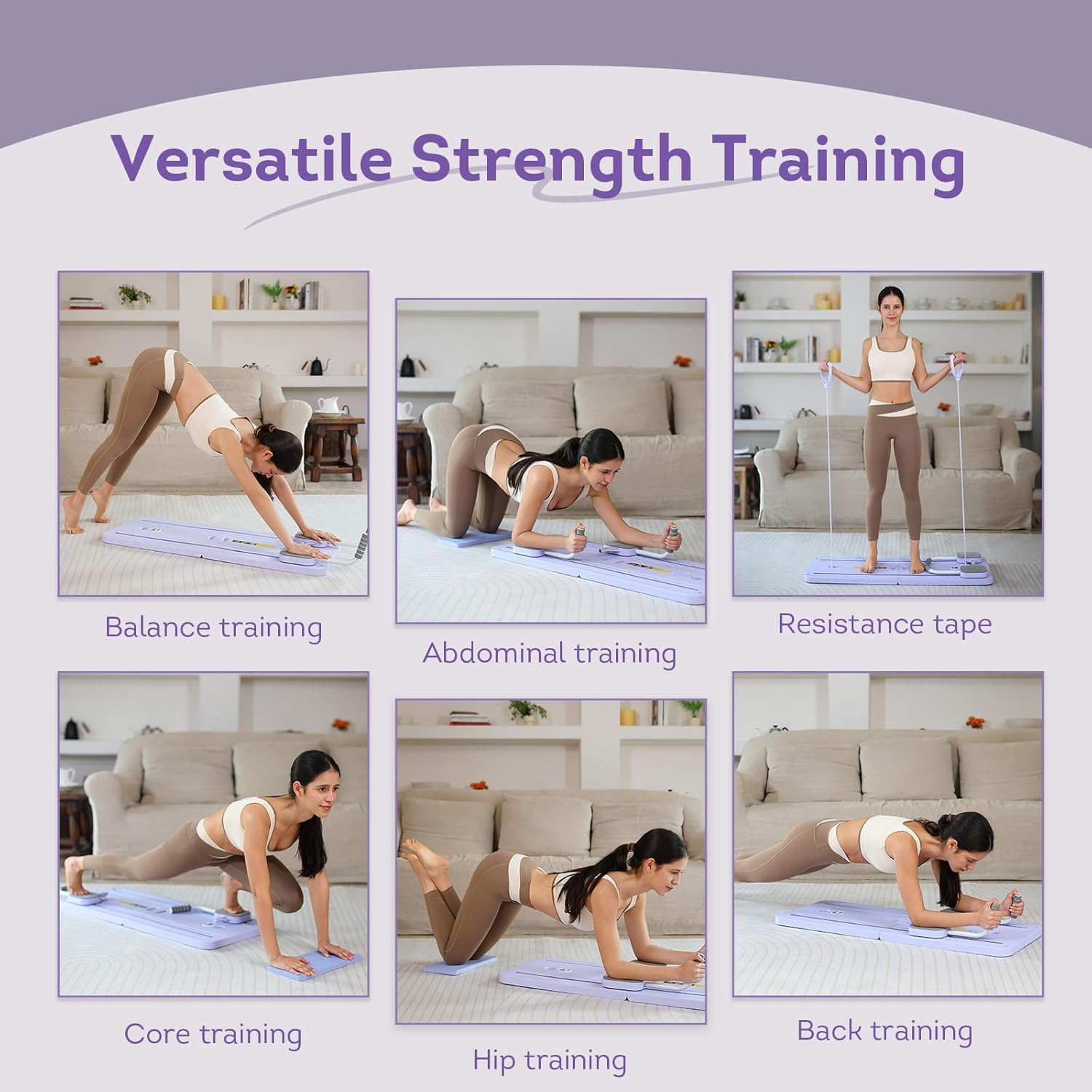 GDSHGS Upgraded Pilates Reformer Machine for Home Multifunctional Abdominal Board Automatic Rebound Ab Roller Wheel Training Board Full Body Workout Equipment