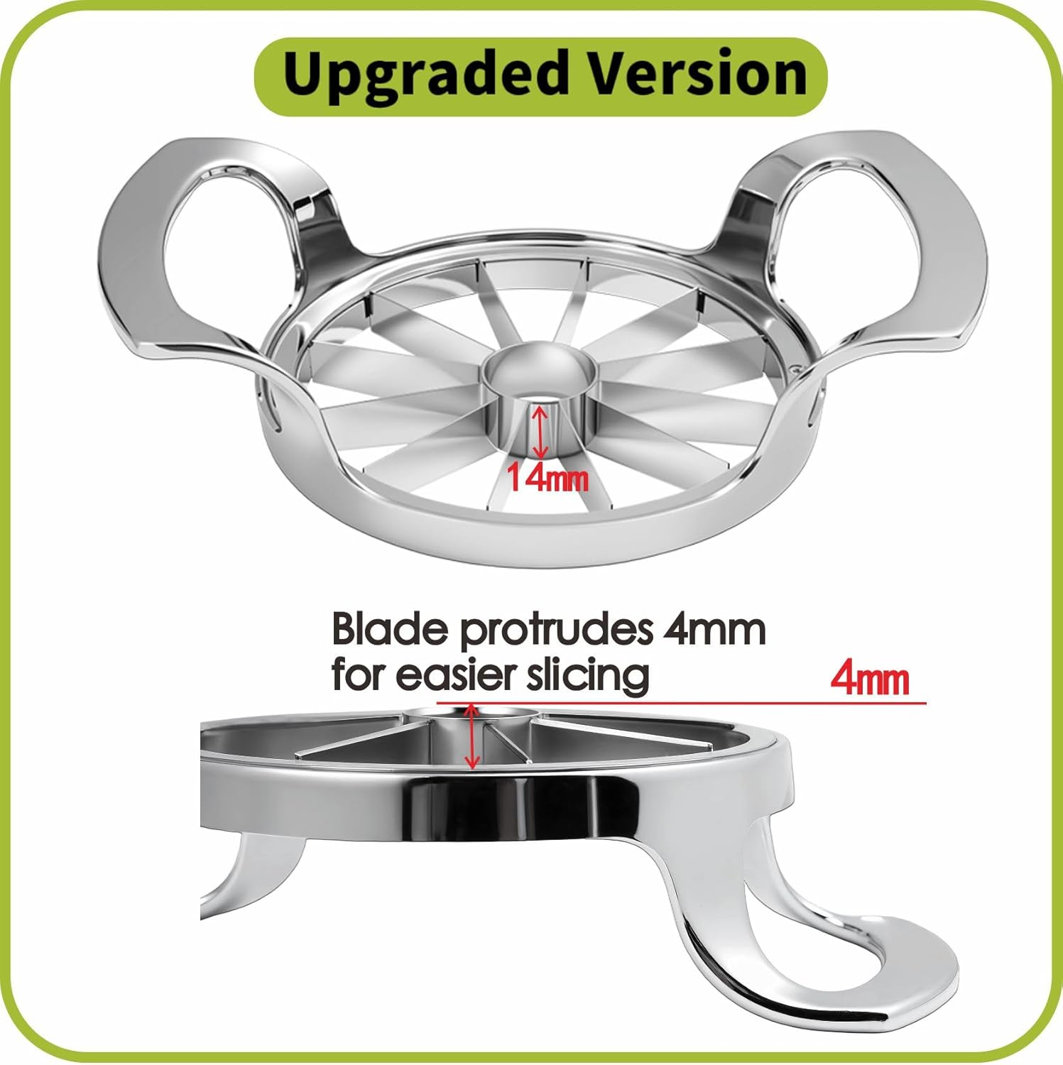 Apple Slicer,12-Blade Extra Large Apple Corer,Easy to Use, Time-Saving, Heavy Duty Stainless Steel Apple Cutter and Divider