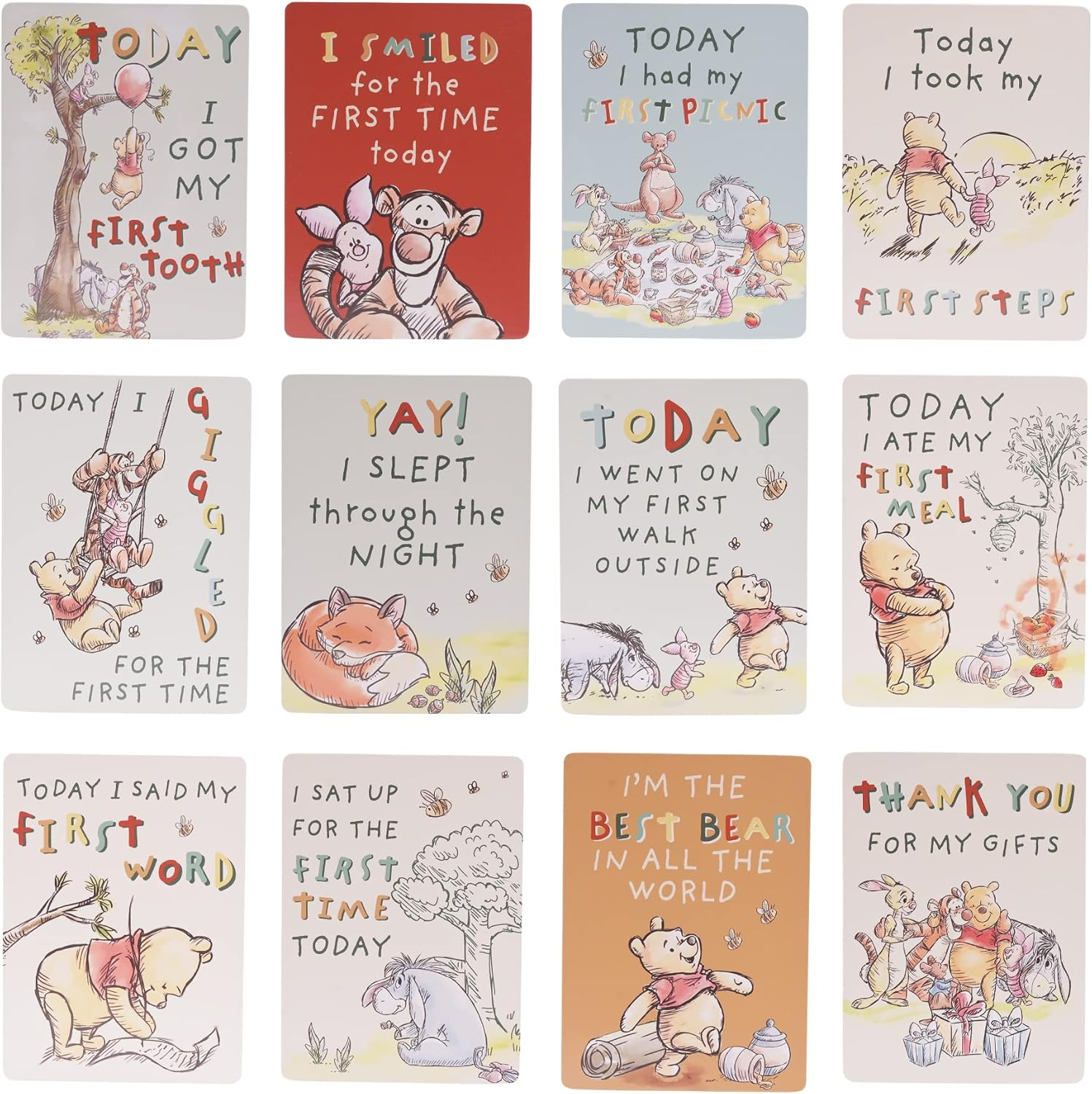 Disney Winnie the Pooh Milestone Cards
