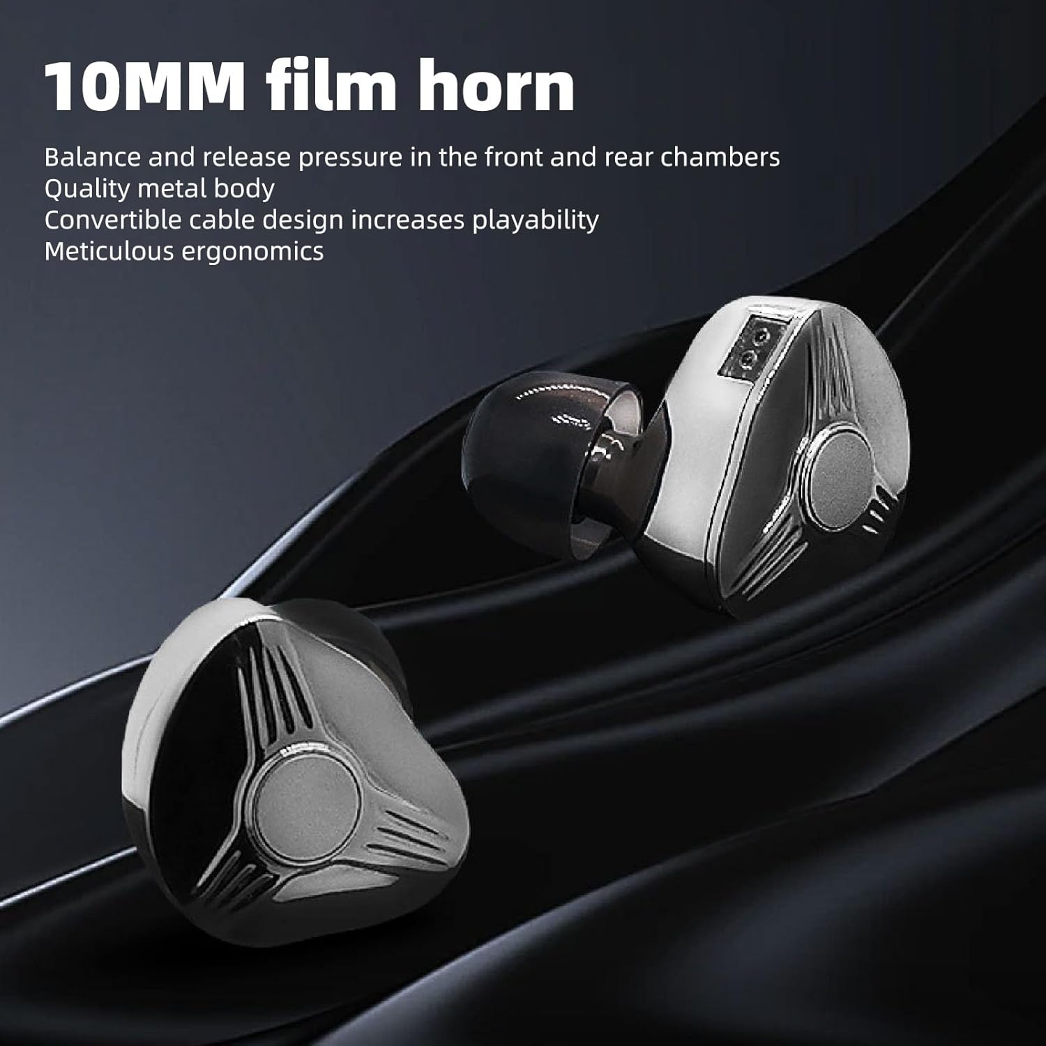 Asixxsix in Ear Monitors Headphones, Hifi Stereo Stage IEM Wired Earbuds with Detachable Cable and Silicone Ear Tips Noise Canceling Sport Earphones for Musicians Audiophiles Singer image number 5