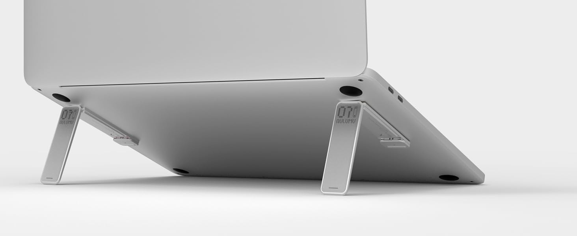 Aulumu G07 Pop up Leg Stands Laptop, Super Portable Cooling Laptop Stand, Ergonomic Laptop Riser Lift for Desk for Macbook, All Laptops, Tablets, 8-20'', Silver image number 3