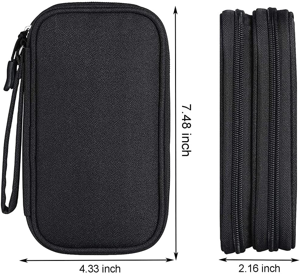 Demistus Electronics Accessories Large Capacity Portable Pouch, Waterproof Double-Layer Storage Bag, Suitable for Phones, Power Banks, and Cables image number 4