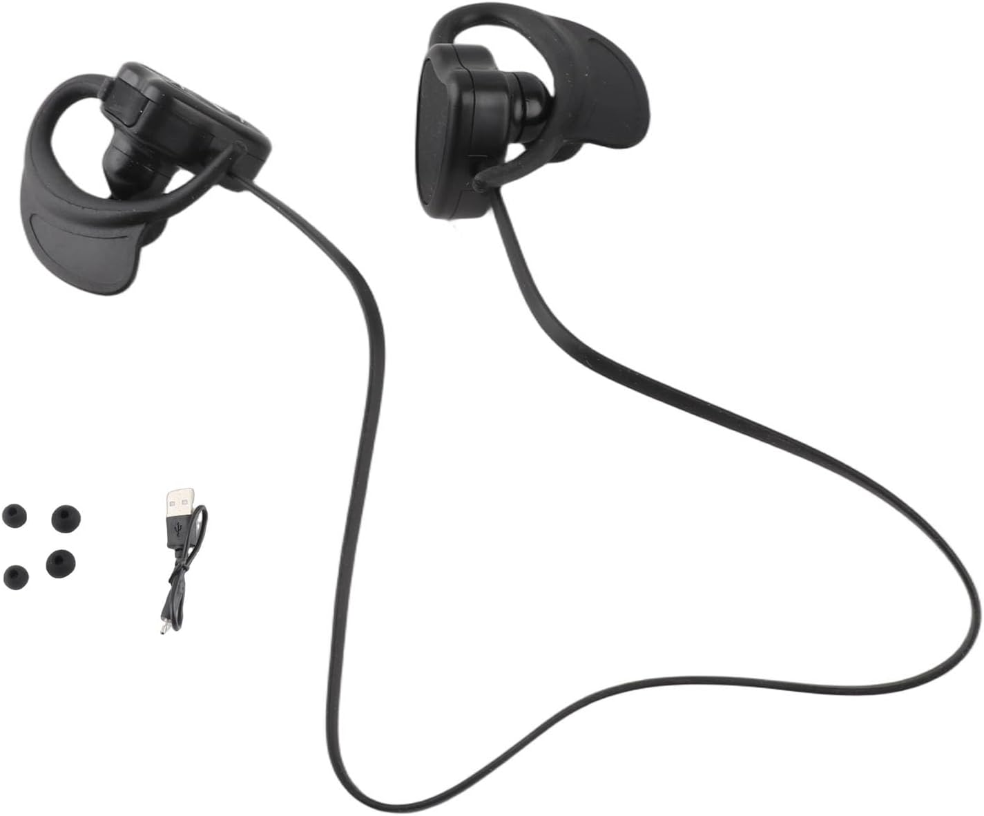 Jiawu Swimming Headphones IPX8 Waterproof, In-Ear Earbud Headphones with Bluetooth 5.4, Underwater Headphone for Swimmings, Sports Headphone for Swimming, Running and Cycling (Black)