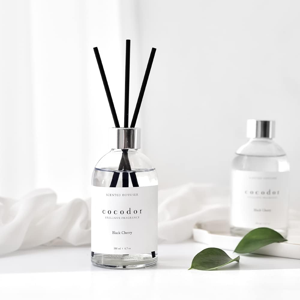 Cocod'Or Reed Diffuser White Edition - White Jasmine - 200Ml - Glass & Wood Reed Diffuser Set, Room & Office D&eacute;cor, Home Fragrance, Gift image number 2