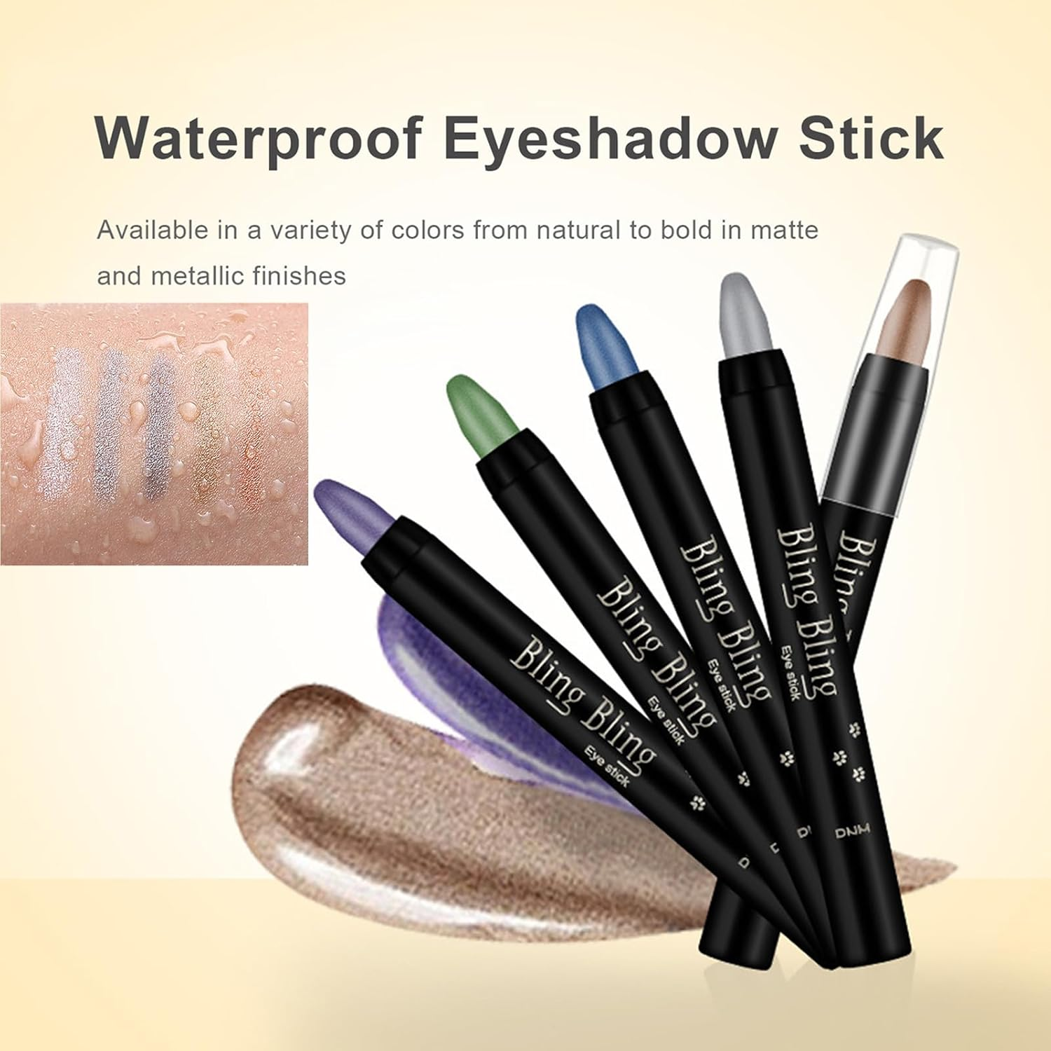 Eyeshadow Stick, 16 Colors Glitter Cream Eyeshadow Stick Set, Waterproof Eye Shadow Pencil, Colorful Eye Shadow Stick Pen Makeup Set, Waterproof & Long Lasting Starter Eyeshadow Stick Sets image number 6