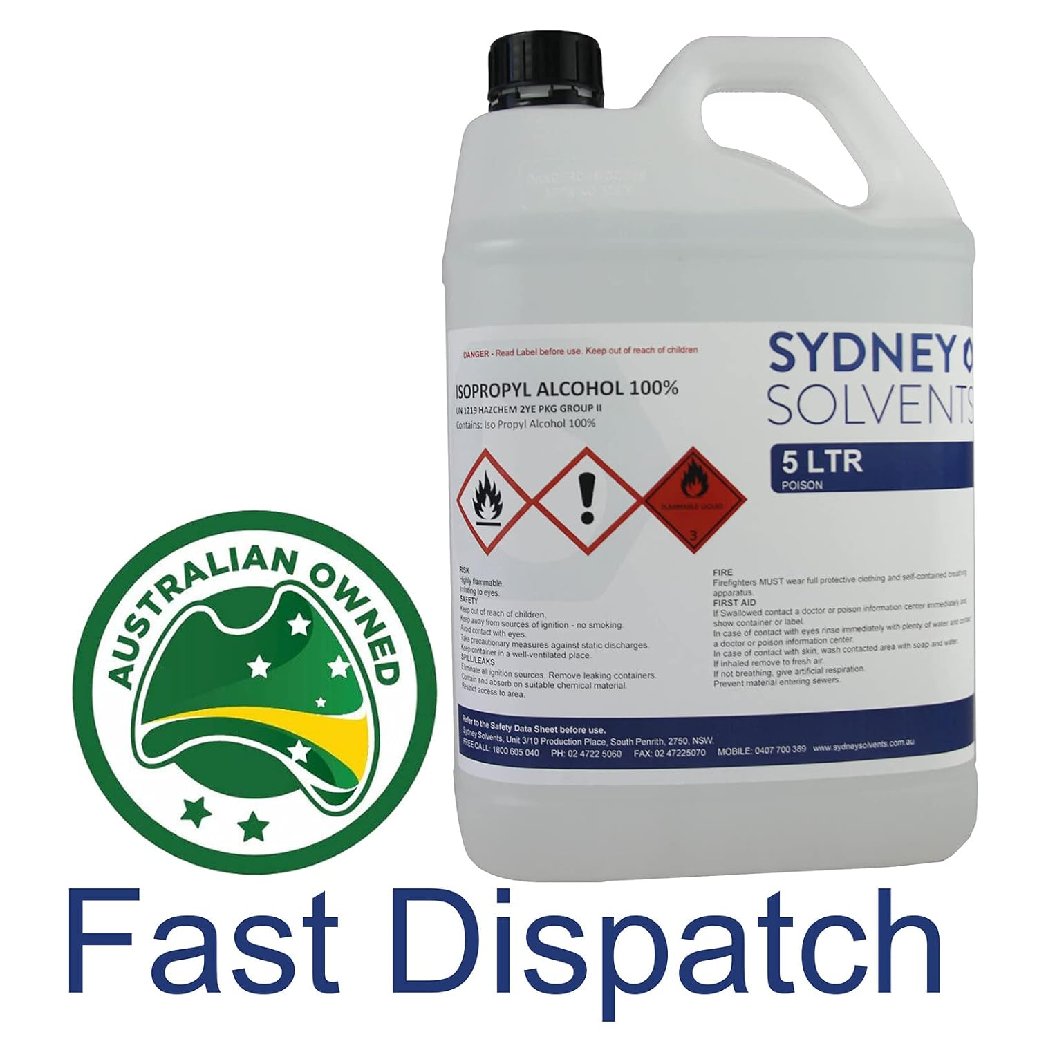 Isopropyl Alcohol - IPA Isopropanol 100% 5 Litre image number 2