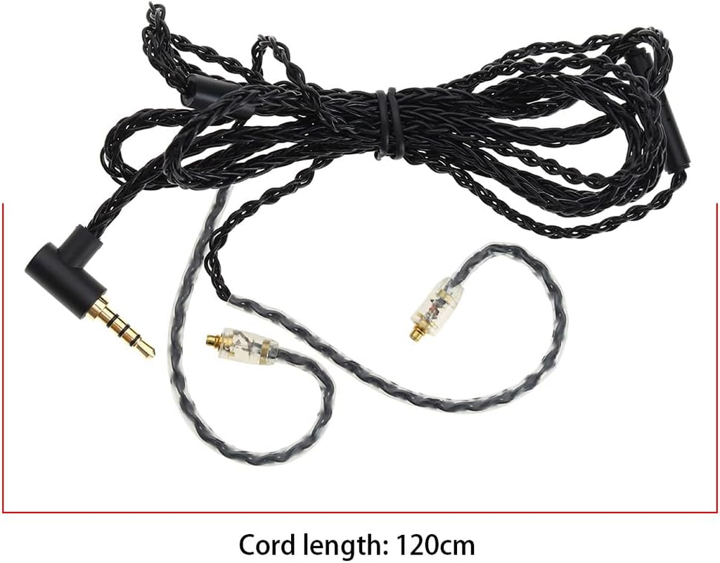 SG Store 1Pc 8-Core MMCX Balanced Cable 3.5Mm Headphones Cable Compatible with Shure SE215 SE535 SE846 3.5Mm Upgrade Headphones Cable image number 2