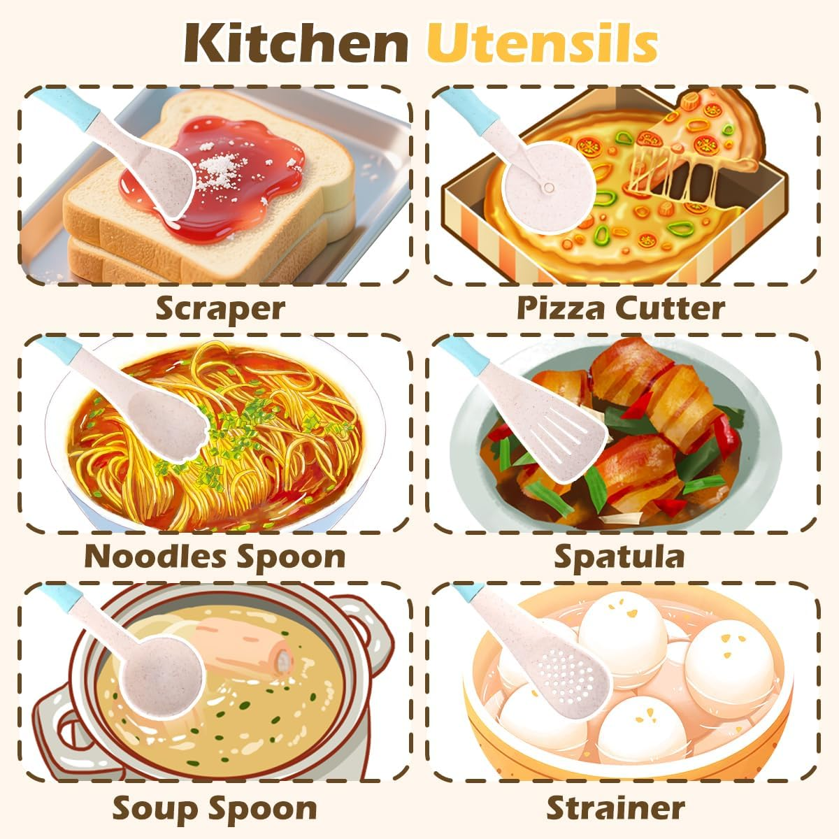 JQLM Kids Kitchen Playset, Play Kitchen Accessories Pretend Play Role Toys with Cookware Pots and Pans, Cooking Utensils, Tea Set for Toddler, 3 4 5 6 Year Old Boy Girl Gifts image number 1