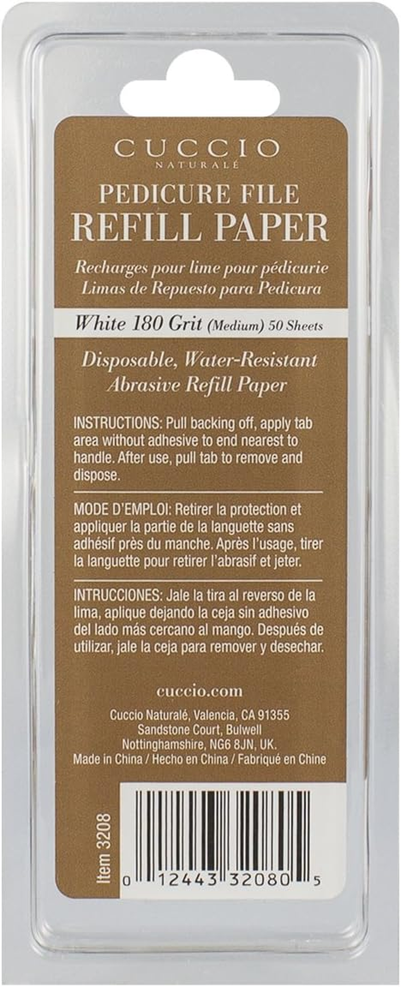 Cuccio 50 X Refill White 180 Grit (For the Stainless Steel Pedi File), (Pack of 1) image number 4