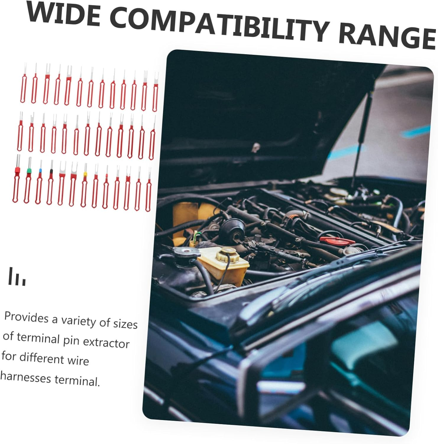 PAMINGONO 39Pcs Terminal Pin Remover Wire Connector Removal Extractor Automotive Electrical Tool Kit for Wiring image number 5