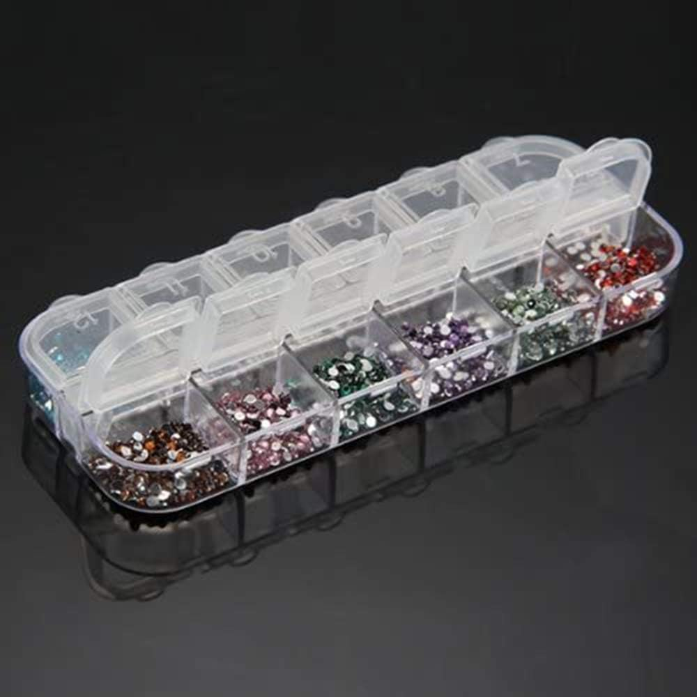 1 Box Nail Art Rhinestones Gems Crystal Nails Art Decoration DIY Phone Craft image number 2