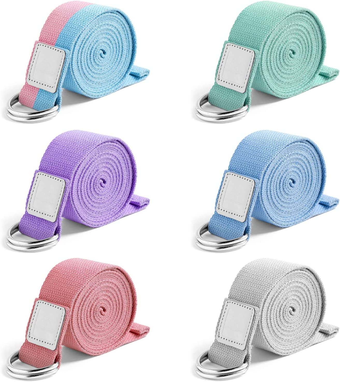 METEOR Essential Yoga Strap, Yoga Belt, Stretch Band, Extra Thick D-Buckles, Yoga Straps for Yoga, Pilates, Rehab, Therapy, Stretching, Posture Correction