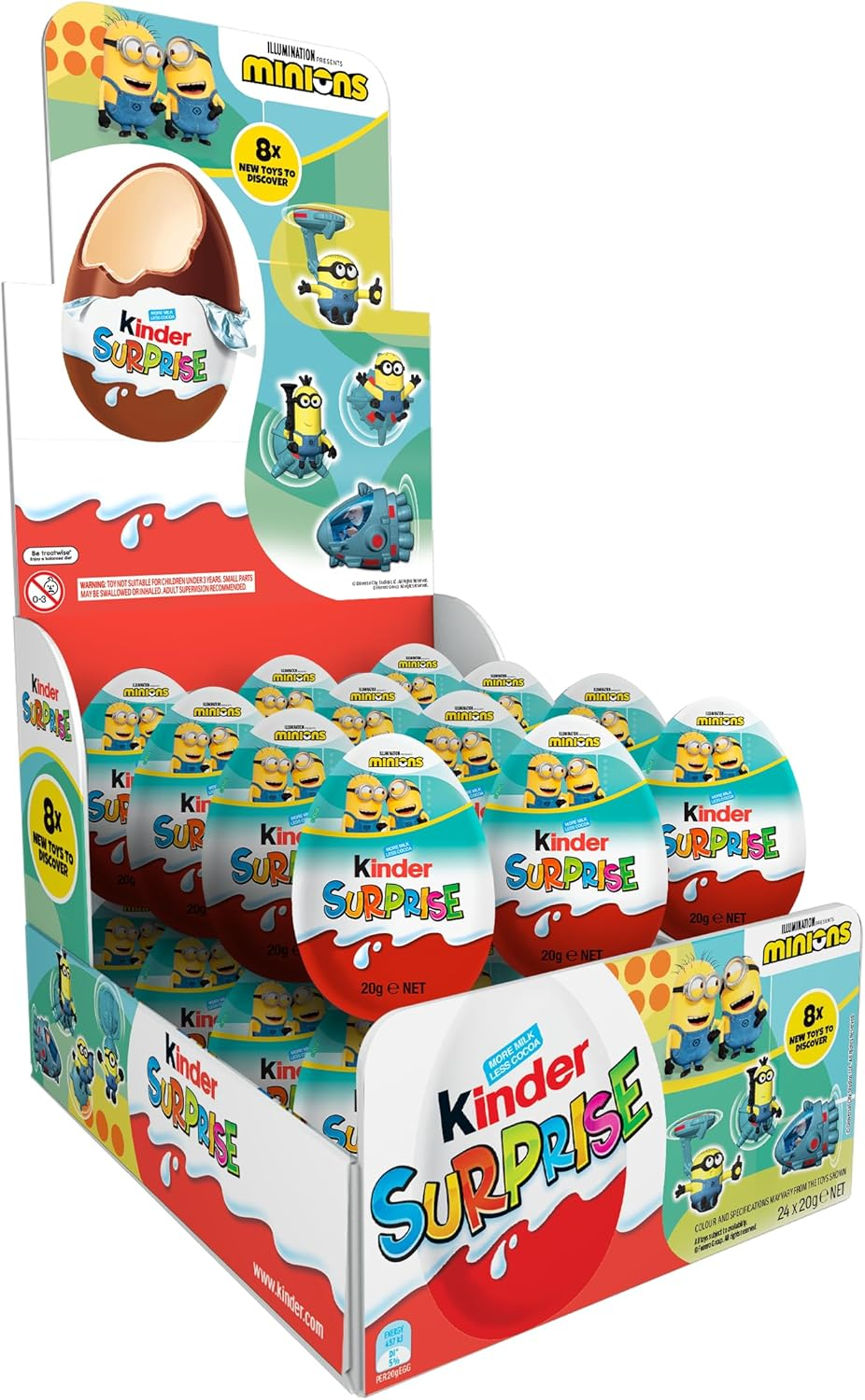 Kinder Surprise Chocolate, Blue, 20 G (Pack of 24) image number 1