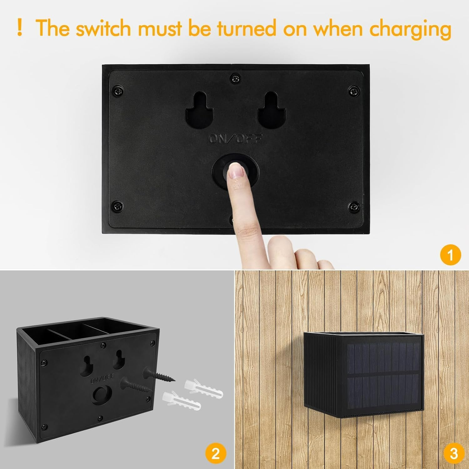 T-Sun Solar Wall Lights Outdoor, Warmwhite 3000K, 4-Pack,Waterproof up & down Wall Sconces with Adjustable Beam Angle, Solar Deck Lights for Porch, Garage, Fence, Courtyard, Stairs image number 5