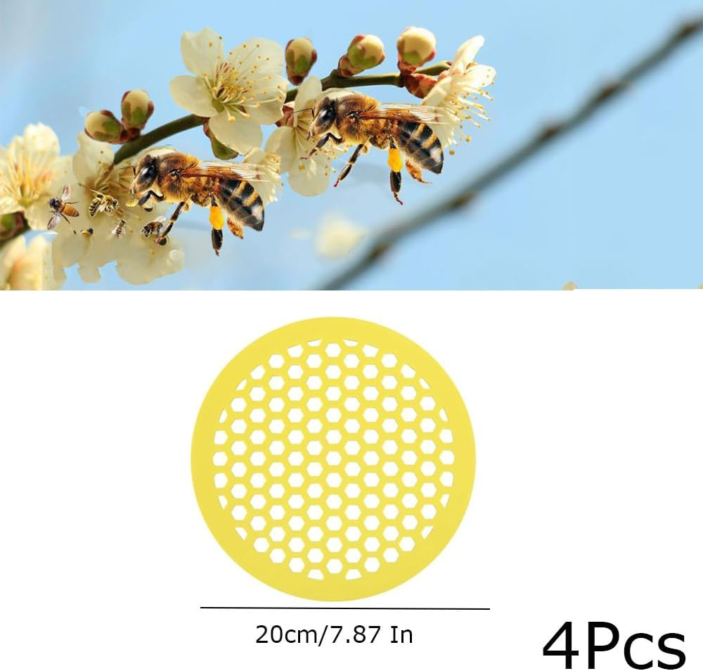 Floating Bee Island 4 Pcs, 20Cm/7.87 Inch EVA Floating Bee Watering Station, Floating Bee Island Foam Floating, Butterfly Bee Waterer for Feeding, Outdoor Garden Decor, Bee Bath(Yellow) image number 3