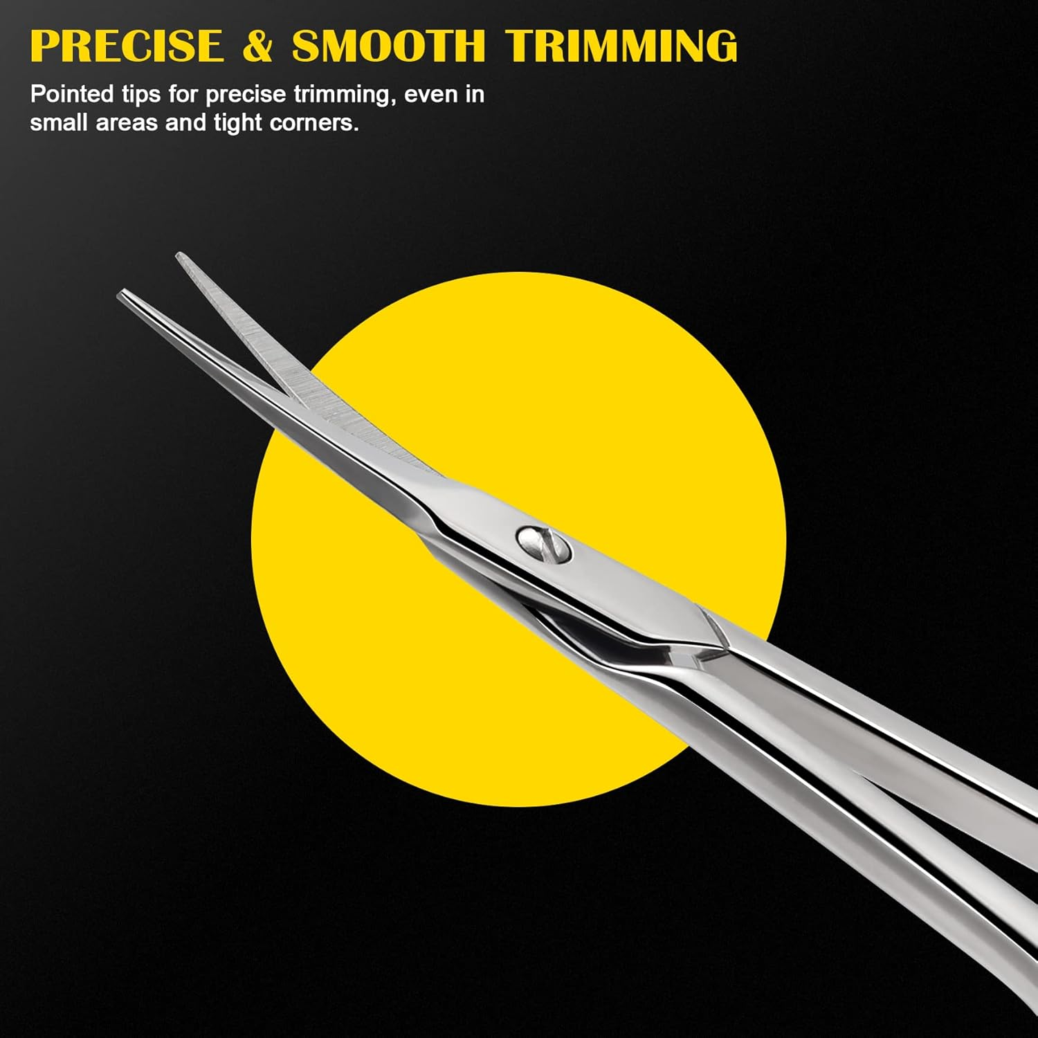 FVION Cuticle Scissors, Cuticle Scissors, Extra Sharp with Curved Edge, Cuticle Scissors Extra Fine for Precise Cuticle Remnants, Cuticle Scissors Made of Stainless Steel, 9 Cm