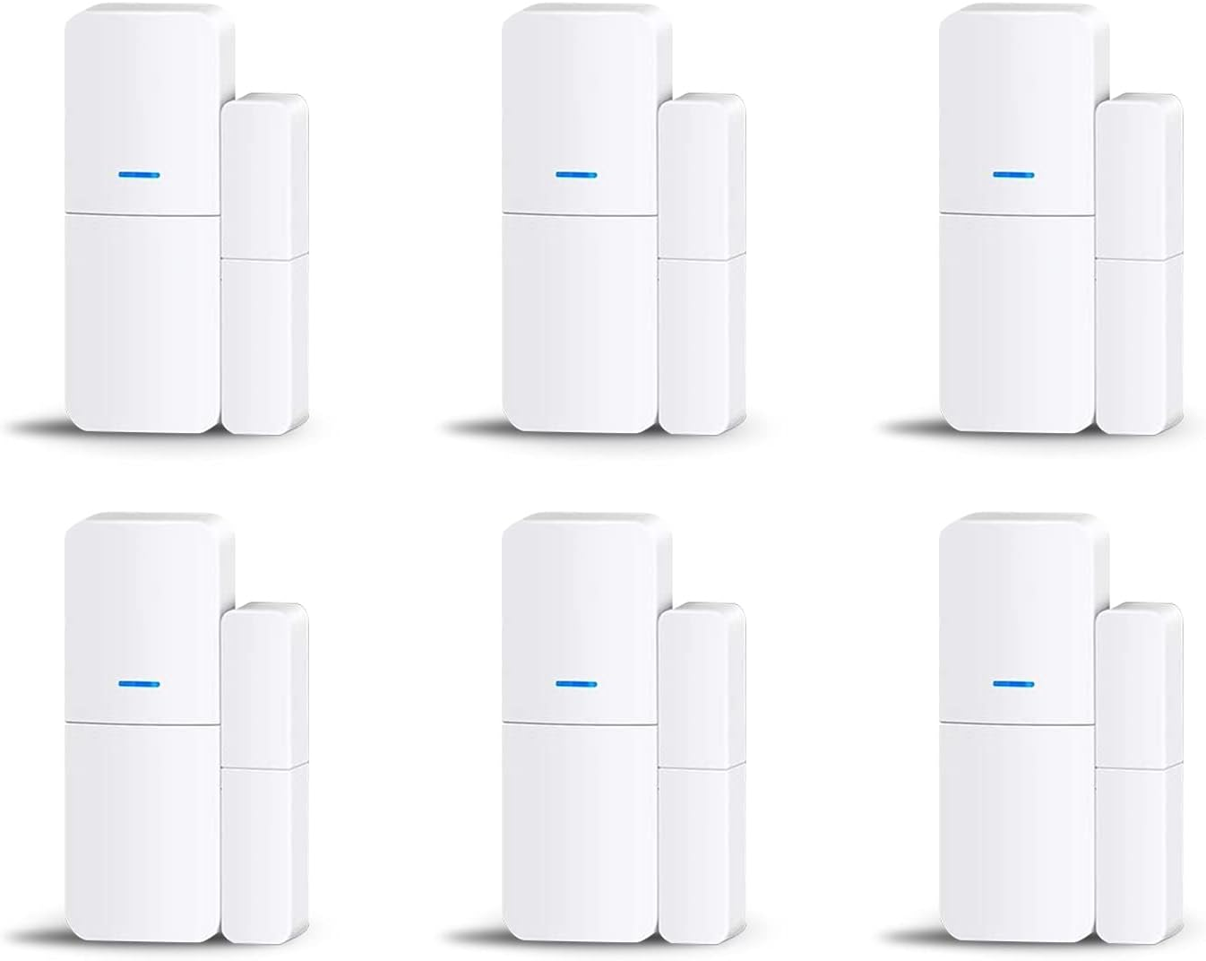 Entry Sensor (Pack of 6) - Window and Door Protection - Compatible with Tolviviov Home Security System