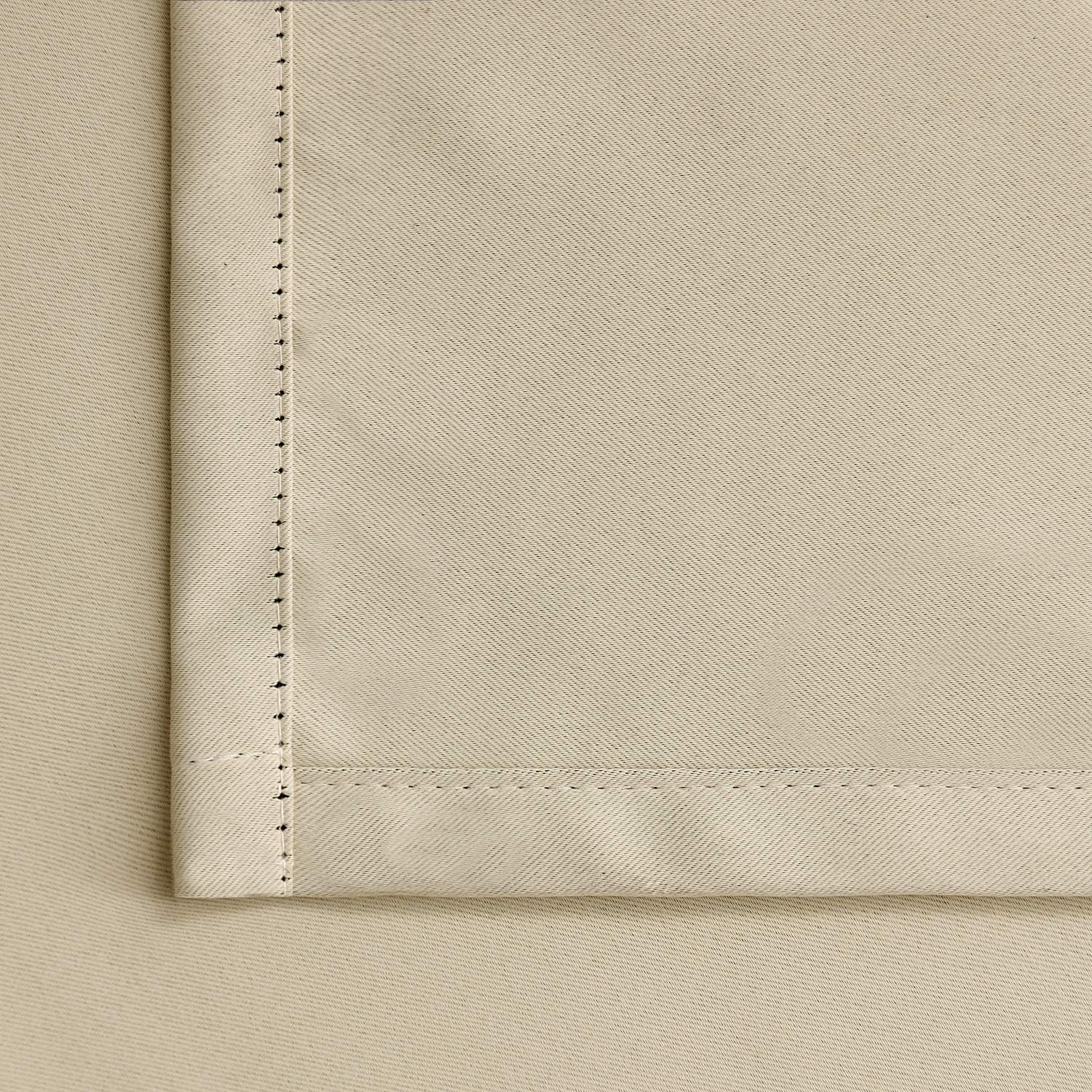 Bgment Beige Room Darkening Curtains 45 Inches Long - Rod Pocket Thermal Insulated Blackout Window Drapes for Short Bedroom Kitchen Cafe, 42 X 45 Inch, 2 Panels image number 6