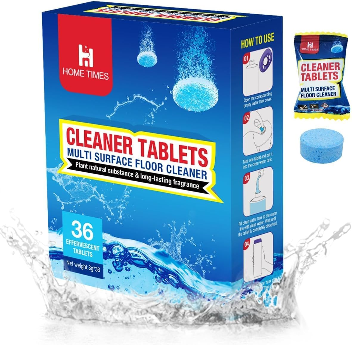 Multi-Surface Floor Cleaner,Deep Cleans for All Vacuums Robot Mop,Compatible with Roborock,Tineco, Irobot,Dreame,Ecovacs,Shark,Bissell,Etc. Cleaning Machine Solution-36 Tablets image number 2