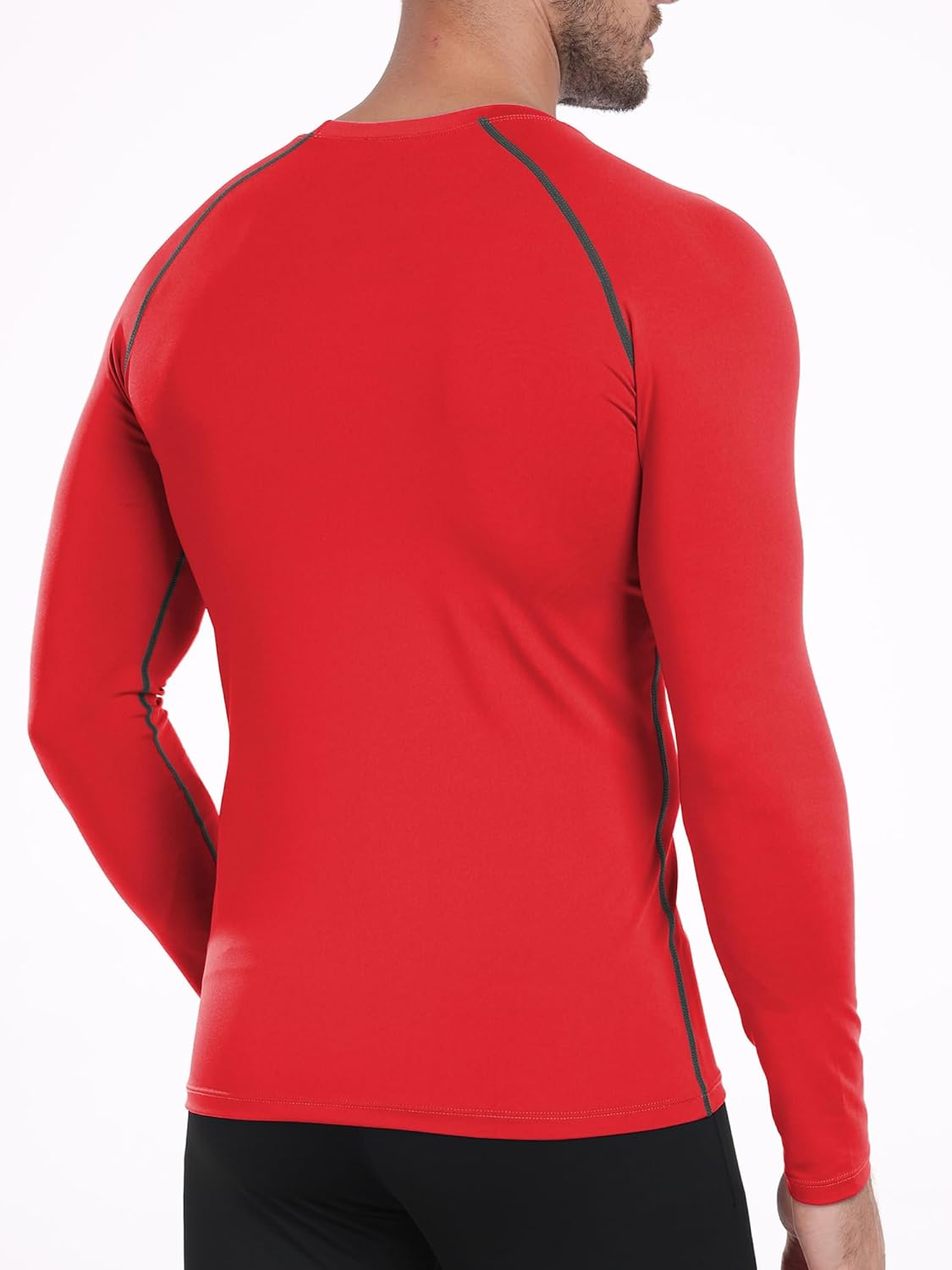 LOMGXIU Men'S Workout Shirts Sports Running Long Sleeve Shirts image number 4