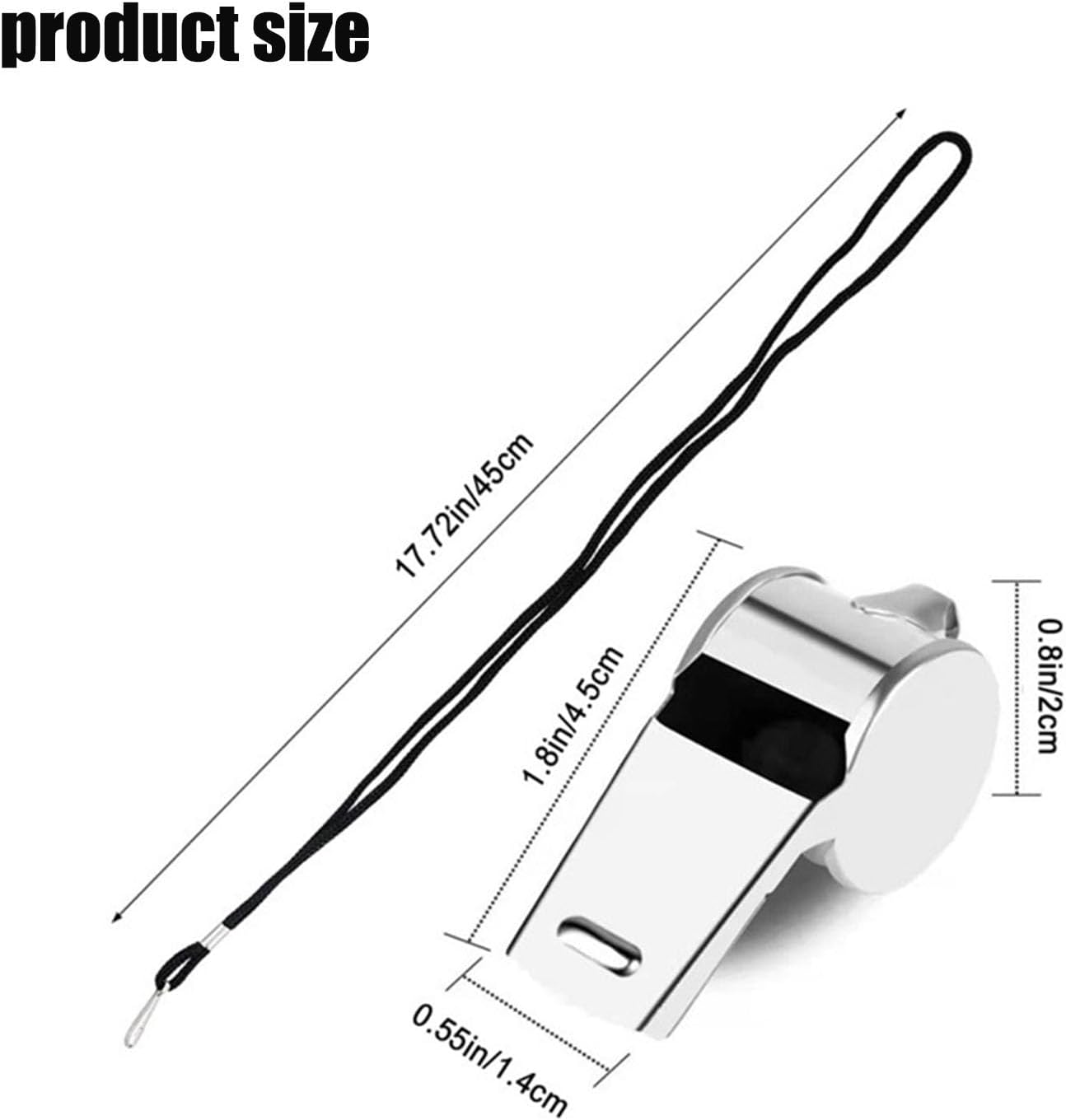 XUTONG 7Pcs Whistle,Stainless Steel Whistle Loud Crisp Sound Coach Whistles Metal Whistle with Lanyard for Referees,Polices,Training,Teachers image number 1