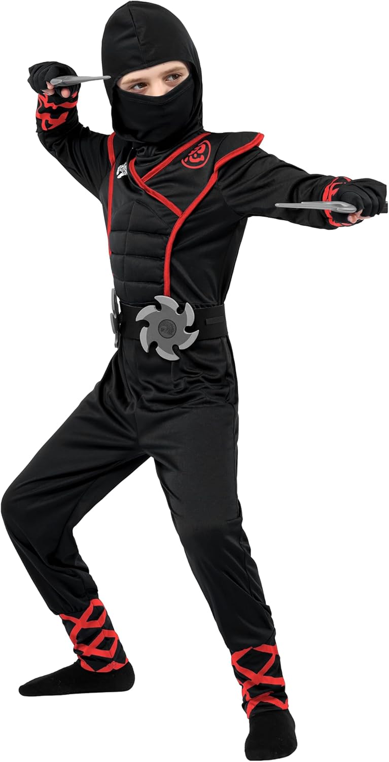 Spooktacular Creations Boys Ninja Deluxe Costume for Kids (S 5-7) image number 5