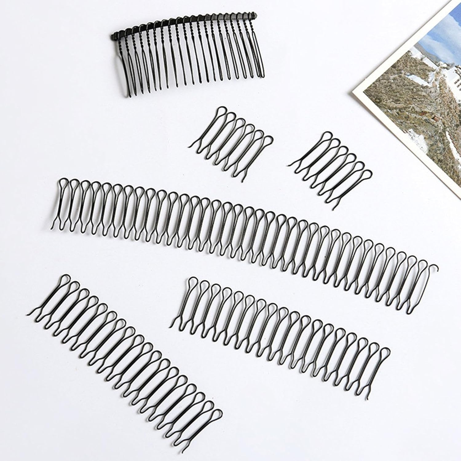 U Shape Hair Finishing Fixer Comb - Invisible Hair Fixer U Pin - Decorative Hair Updo Styling Tool for Women & Girls Hairstyle, Hair Accessories Hair Combs image number 3