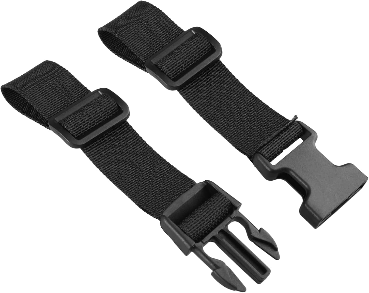 TRIWONDER Chest Strap for School Backpack, Packing Strap with Quick Release Backpack Straps Backpack Strap for Tactical Waist Bags, Outdoor, Travel, School Bag (Black-2 Pack)