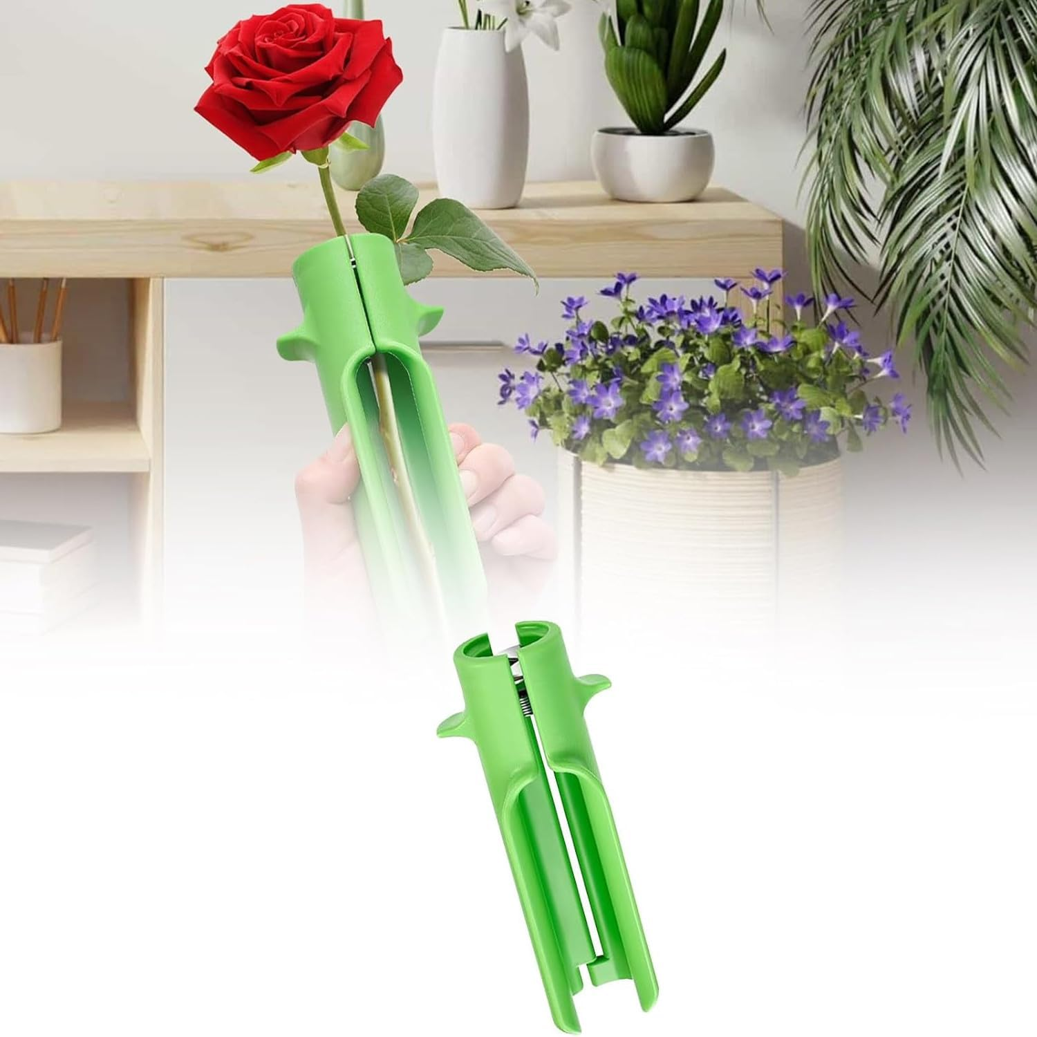1 Pcs Rose Thorn Stripper Tool Thorn Remover for Roses Leaf Stripper Tool Flower Cleaner Cutter to Removal Leafs for Home Flower Shop Gardening Floral Arrangements image number 6