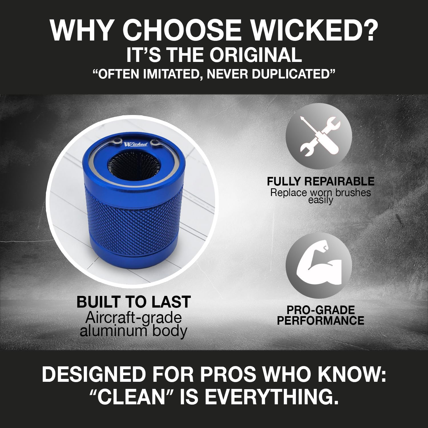 WICKED 1/2&rsquo;&rsquo; Copper Tube Pipe Cleaning Brush Kit; the Professional Plumber&rsquo;S Tool Industrial &ldquo;All Metal&rdquo; Strength Heavy Duty Construction Grade with Replaceable Parts image number 2