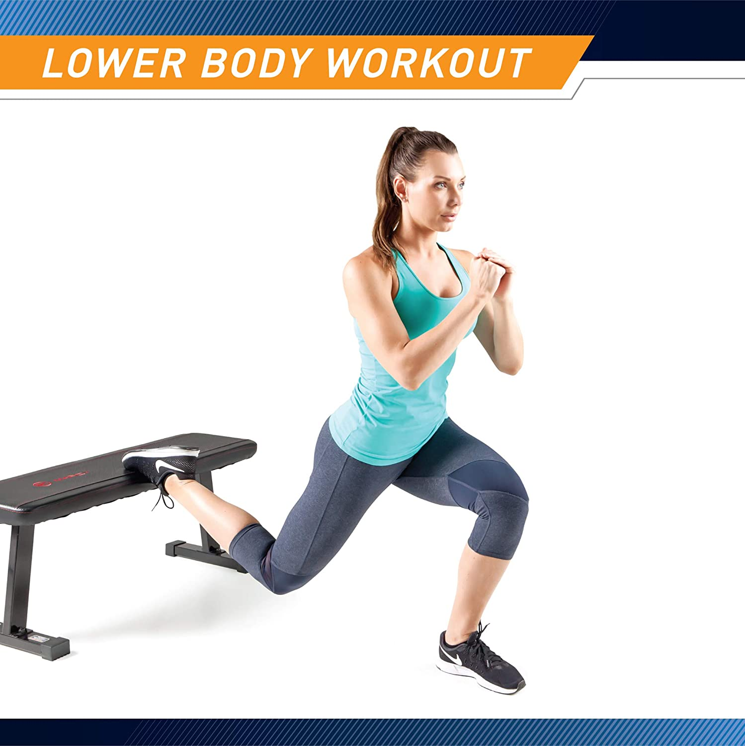 Marcy Flat Utility Weight Bench for Weight Training and Ab Exercises SB-315 image number 4