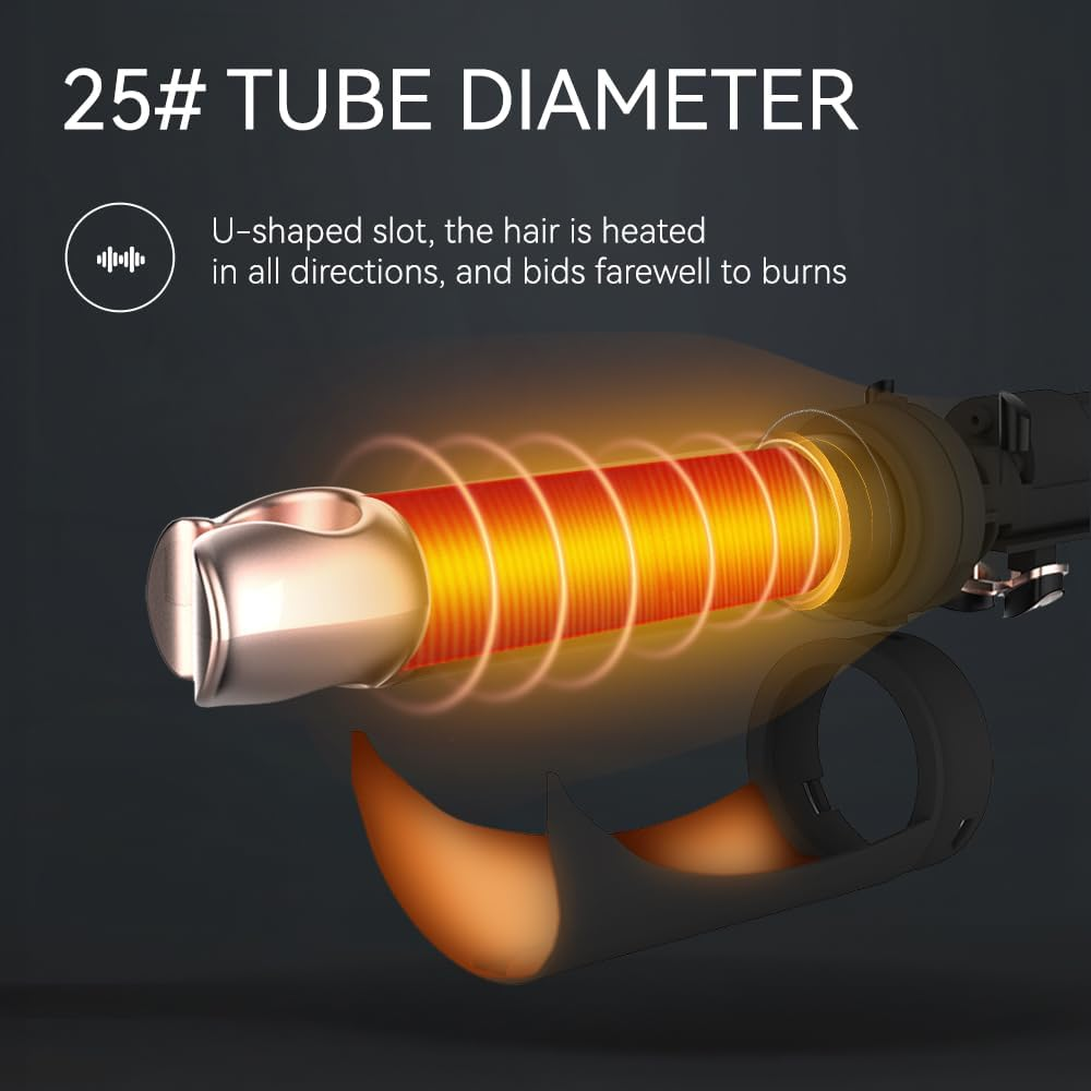 Automatic Hair Curler, Wave Curling Iron for Fluffy Hairstyle, Anti-Tangling Hair Curling Iron with 4 Adjust Temperature for All Hair Types image number 3