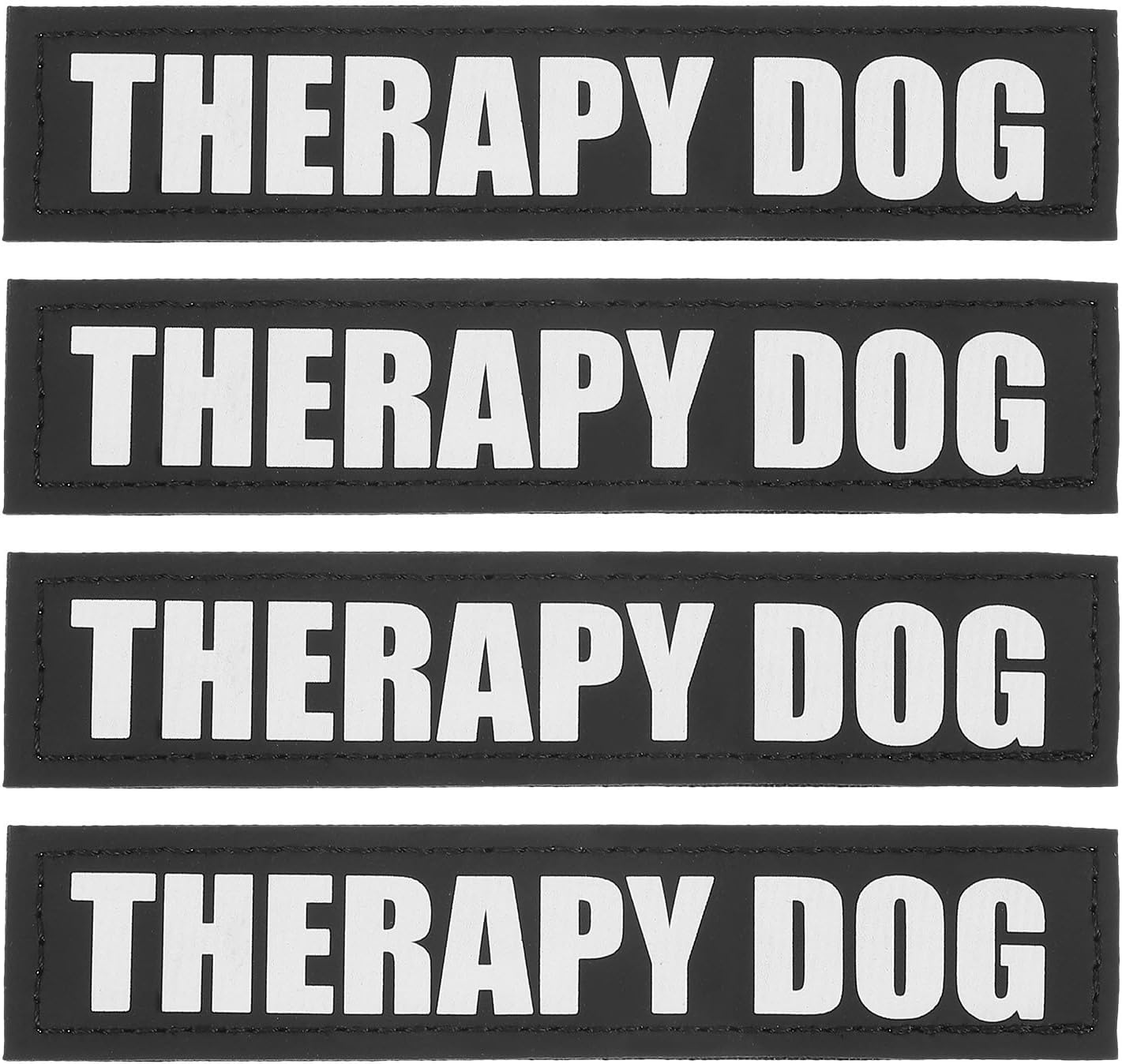 BESPORTBLE 2 Pairs Harness with Pet Clothing Dog Vest Stickers Therapy Dog Patch Dog Vest Labels Reflector Vest Dog Tags for Pets Dog Patches for Pet Dog Harness Patches Hook Pu Black image number 3