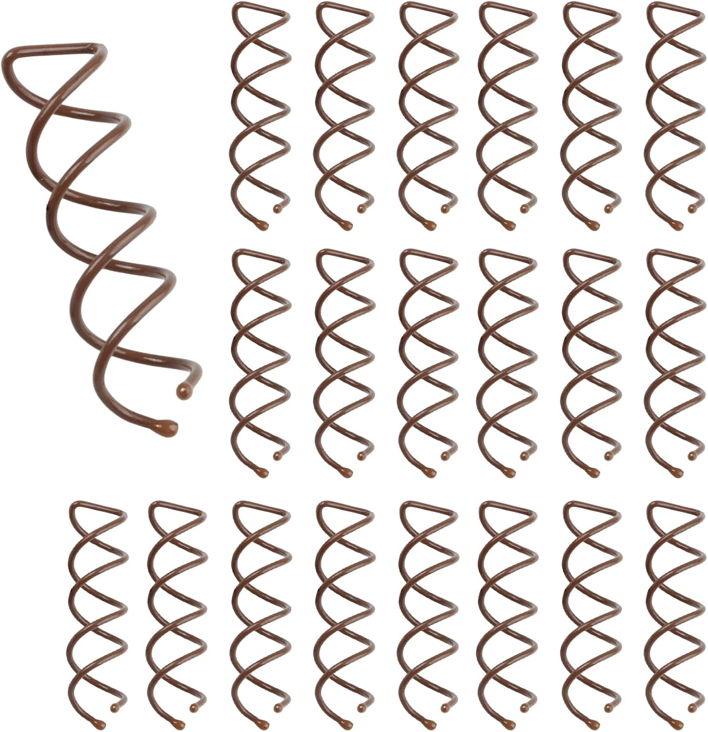 Pack of 20 Hair Spirals, Spiral Hair Clips, Spiral Hairpins, Irregular Hairpin, Bobby Pins, Hair Combs for Plugging, Fixing Bun of Accessories, Spiral Hair Pins for Updo Hairstyles Hairstyle Aid image number 5