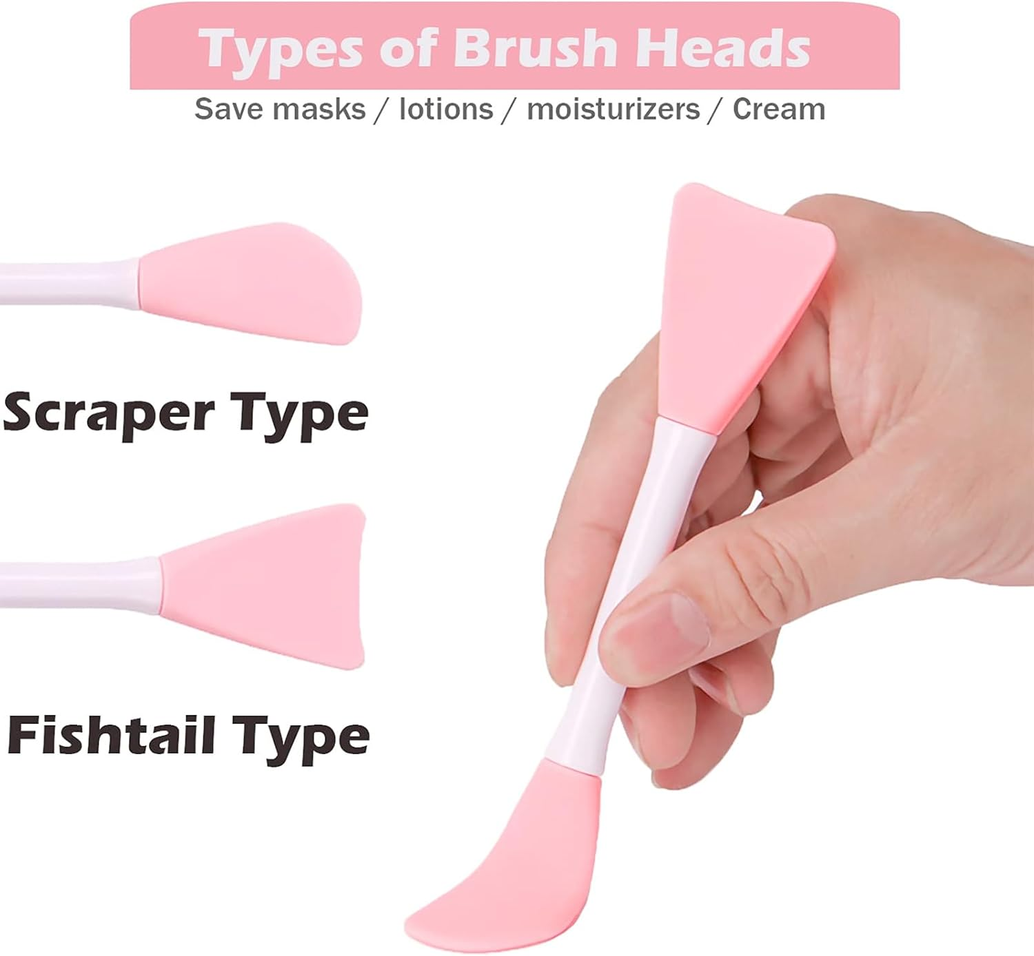 Silicone Face Mask Brush, Facial Mud Mask Applicator Brush Flexible for Applying Facial Mask,Sleeping Mask,Clay Mask,Body Lotion Mask Beauty Tools Makeup Brushes Applicator image number 1