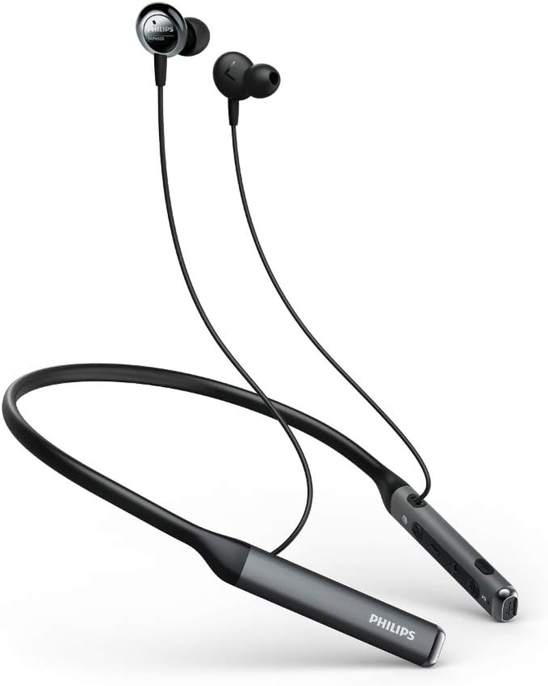 Philips Active Noise Canceling, Wireless, In-Ear, Voice Assistance, up to 14Hours Play Time, 12.2Mm Neodymium Drivers, Neckband (TAPN505BK) image number 3
