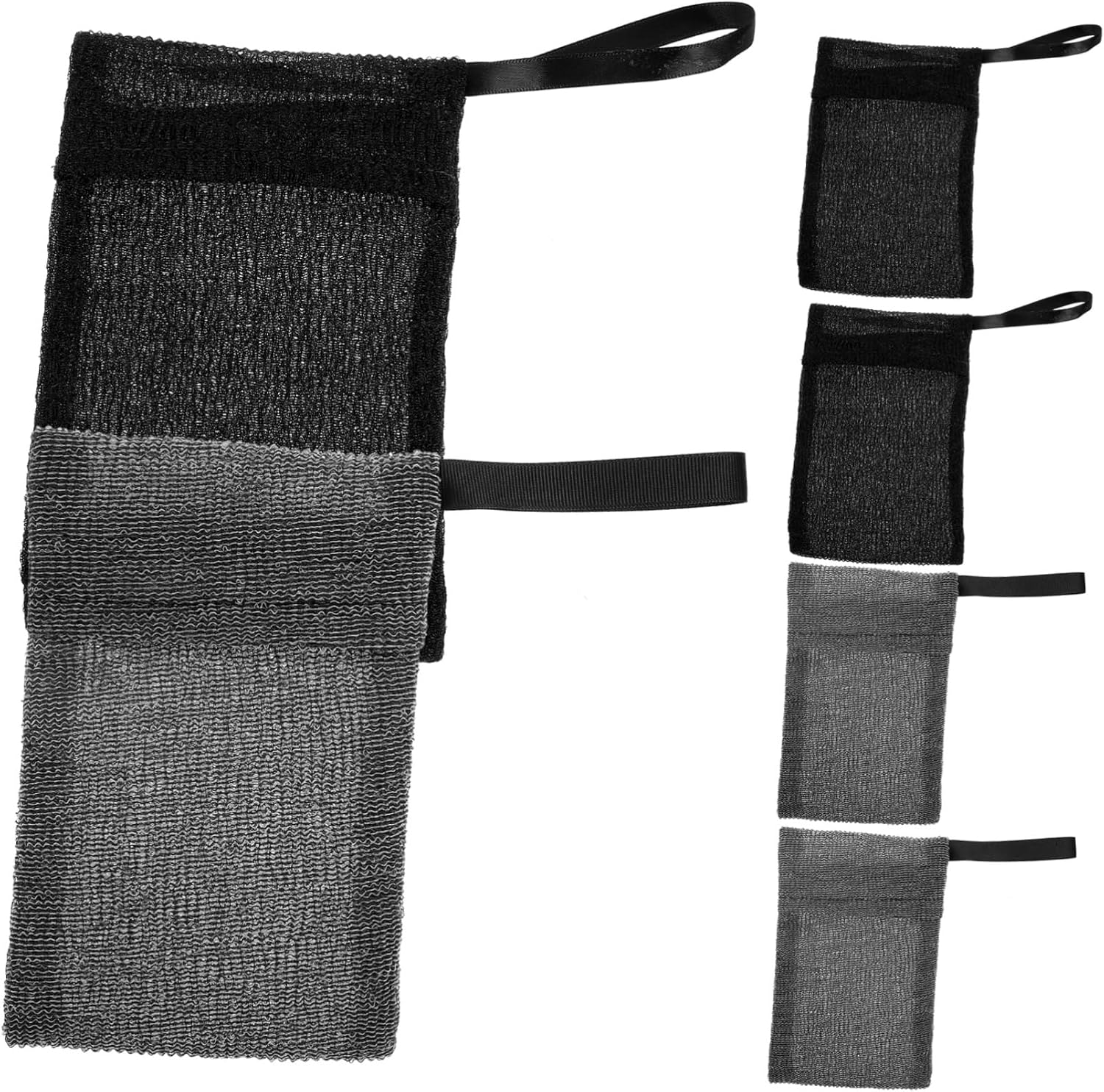 PAMINGONO 6PCS Exfoliating Soap Pouches for Bar Soap Portable Bags Drawstring for Shower and Travel Suitable for Shampoo Bars and Exfoliating Cleansing