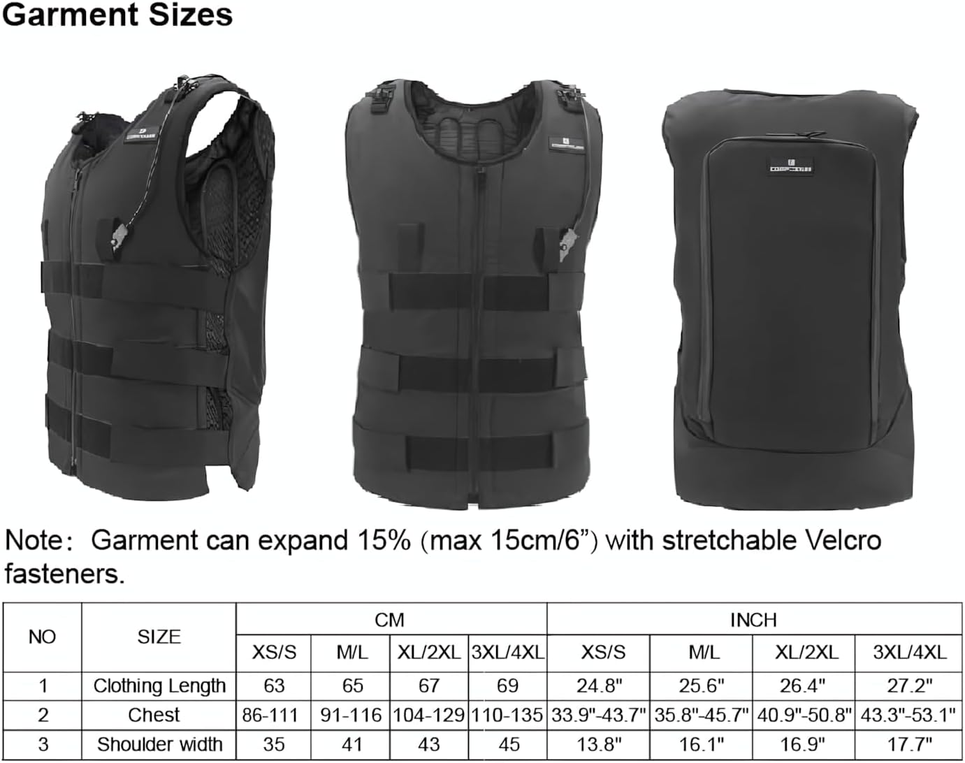 Univest ICE Water Self-Contained Cooling System Includes Tubing-Lined Vest and Integral Backpack image number 6