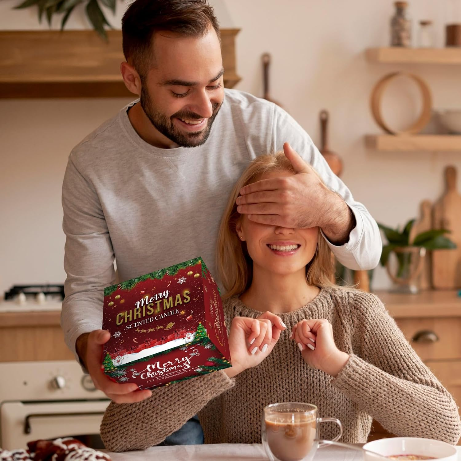 Christmas Candle Gift Set - 4 Pack Soy Wax Candles | Cherry Amber, Cranberry Cinnamon, Lime Musk + Snow Orchid | Home Aromatherapy Holiday Gifts (Christmas Scented Candles Set) image number 4