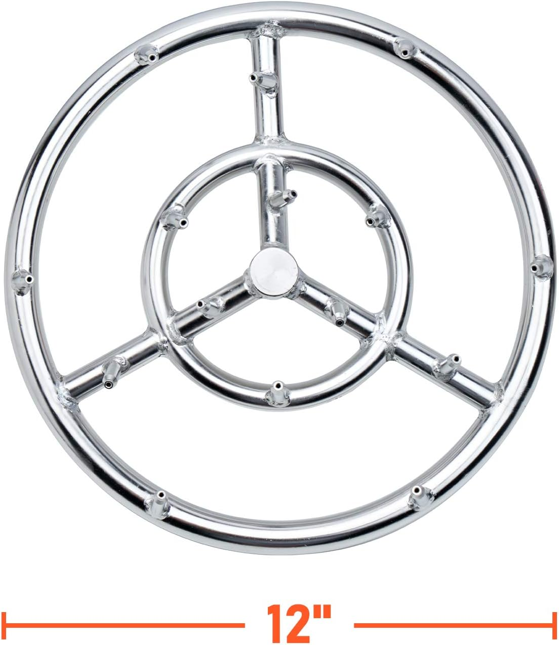 GASPRO 12Inch round Fire Pit Burner Ring, Jet Burner Ring for Natural Gas or Propane Fire Pit, 304 Series Stainless Steel, High Flame&hellip; image number 2