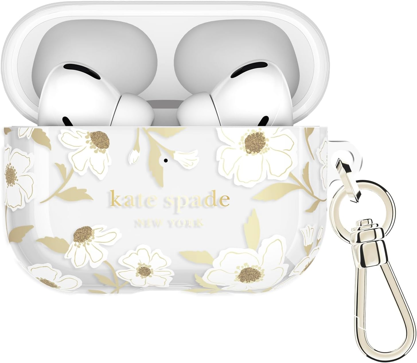 Kate Spade New York Airpods 4 Protective Case with Keychain Ring - Transparent Tortoise, Compatible with Airpods 4Th Generation image number 4