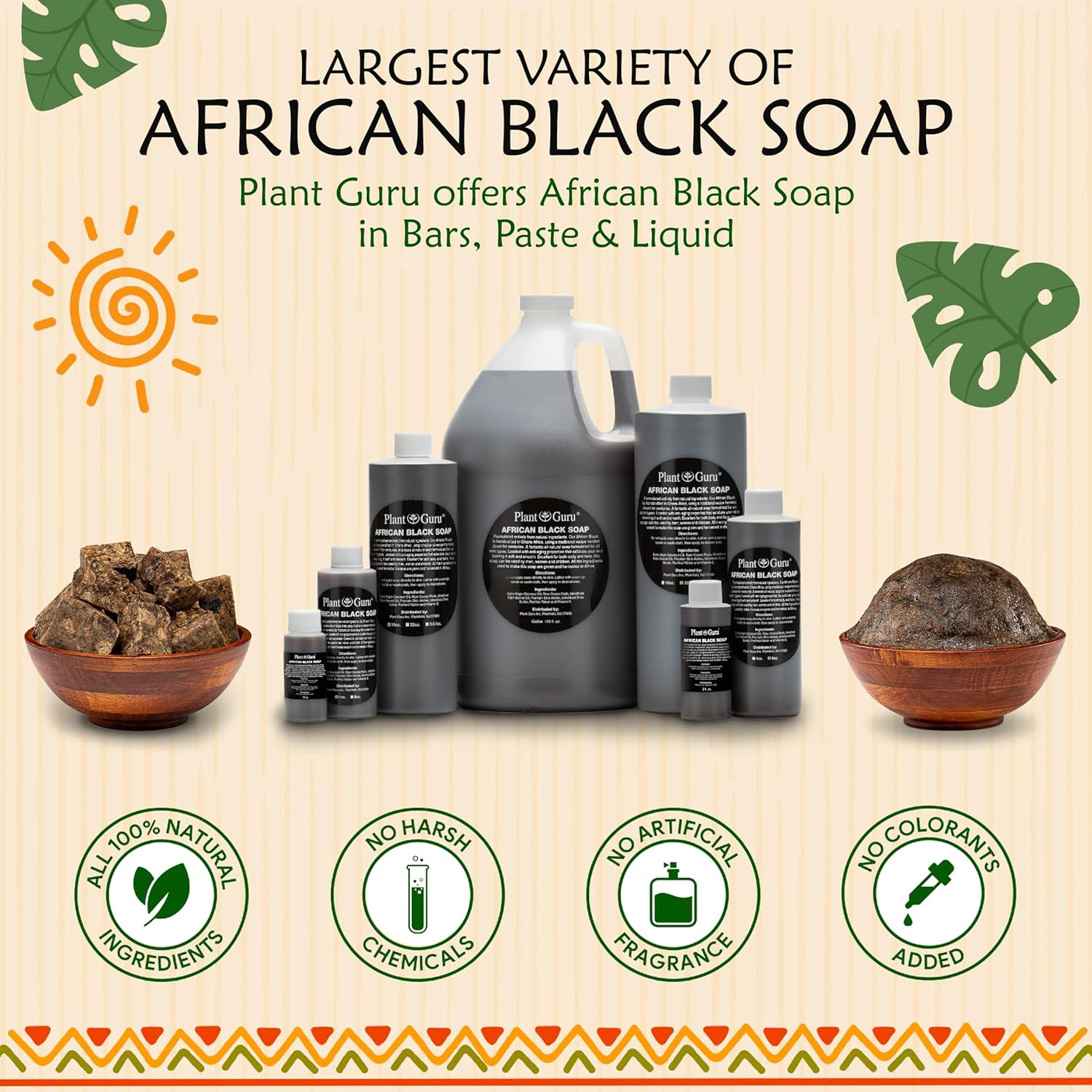 100% Pure Authentic Liquid African Black Soap from Ghana (Gallon) 128 Fl. Oz. image number 5