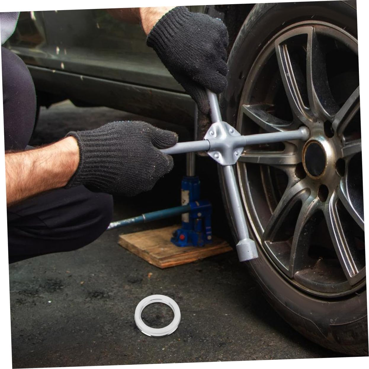 FOYTOKI Aluminum Hub Centric Rings 4Pcs 56.1 to 54.1 Wheel Hub Adapters for Off-Road Vehicles Automotive Accessories image number 3