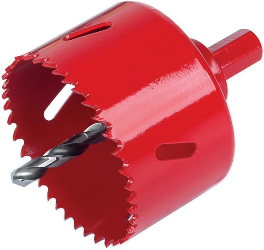 Wolfcraft Bi-Metal Hole Saw, &Oslash; 76 Mm I 5494000 I for Drywall Materials, Wood, Plastics and Metals, Cutting Depth 40 Mm image number 1