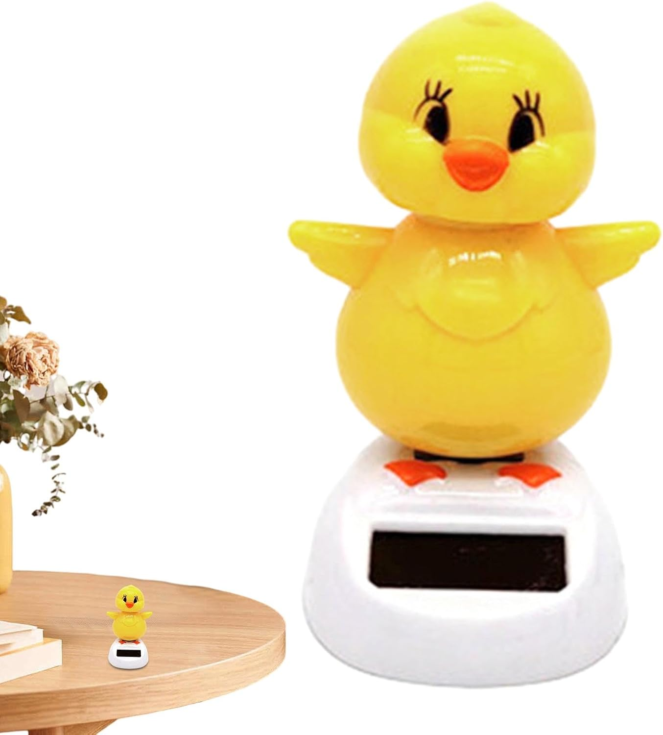 Dancing Chick - Solar Dancing Toys | Cute Dancing Shaking Head Chicken Toy | Solar Powered Automatic Swinging Chick | Solar Dancing Figurines for Home Car Dashboard Decoration image number 3